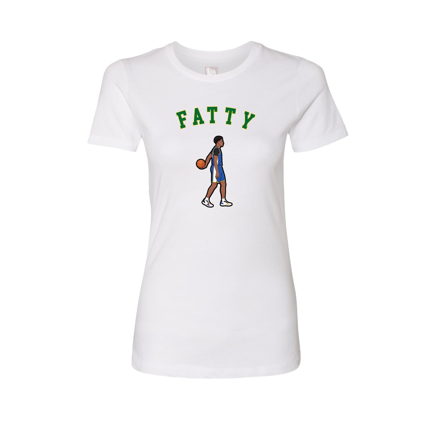 Fitted Women's Tee — Shirsey Arch in White