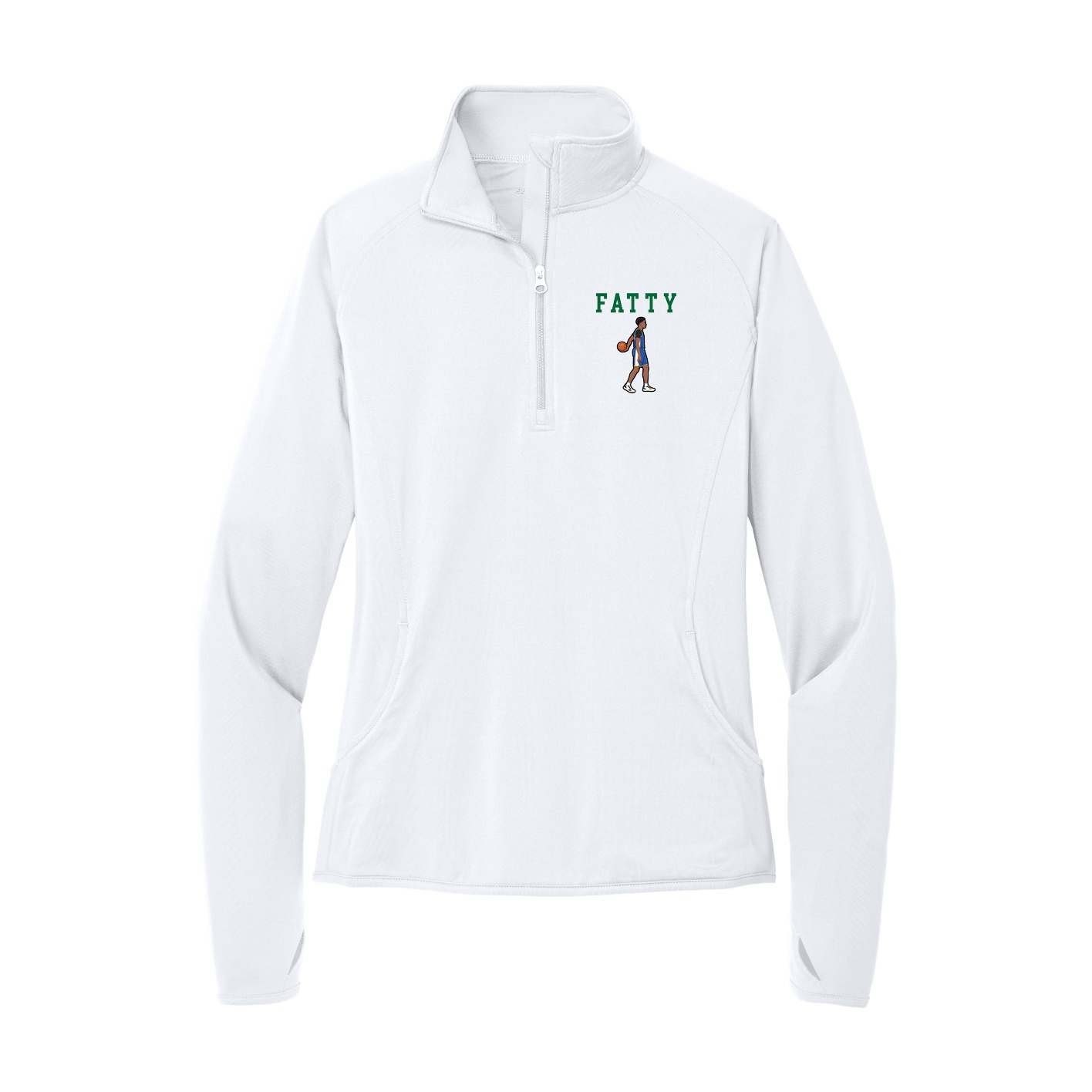 Women's Q-Zip Pullover — Shirsey in White