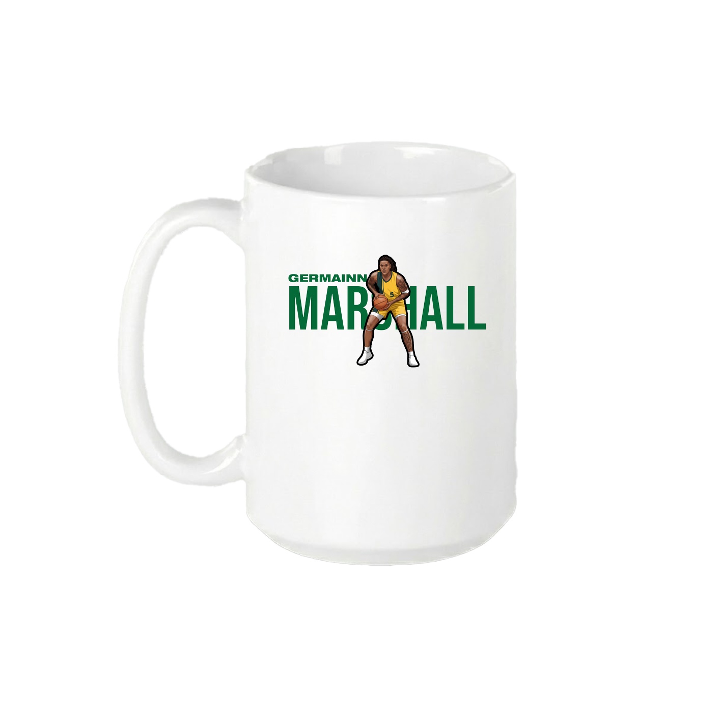 15oz Coffee Mug — Player Name in White
