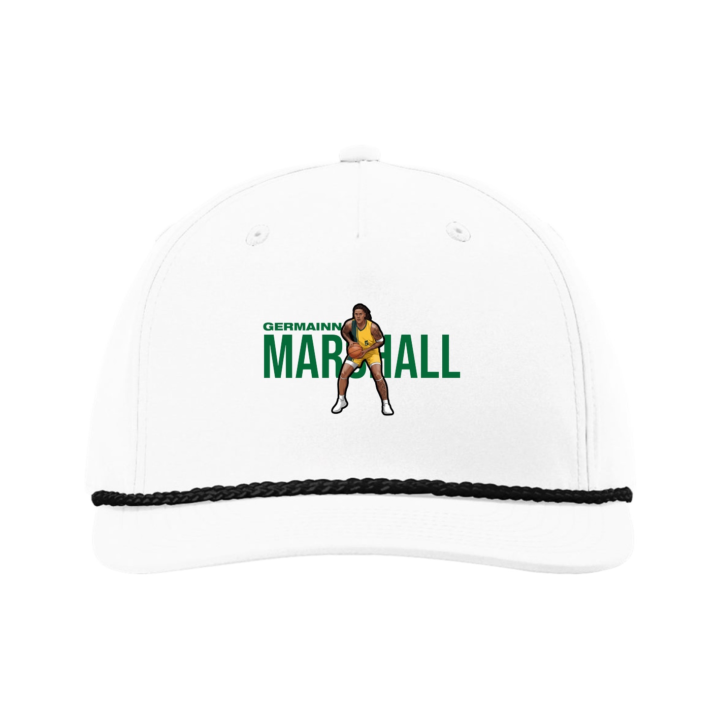 Five-Panel Classic Rope Cap — Player Name in White