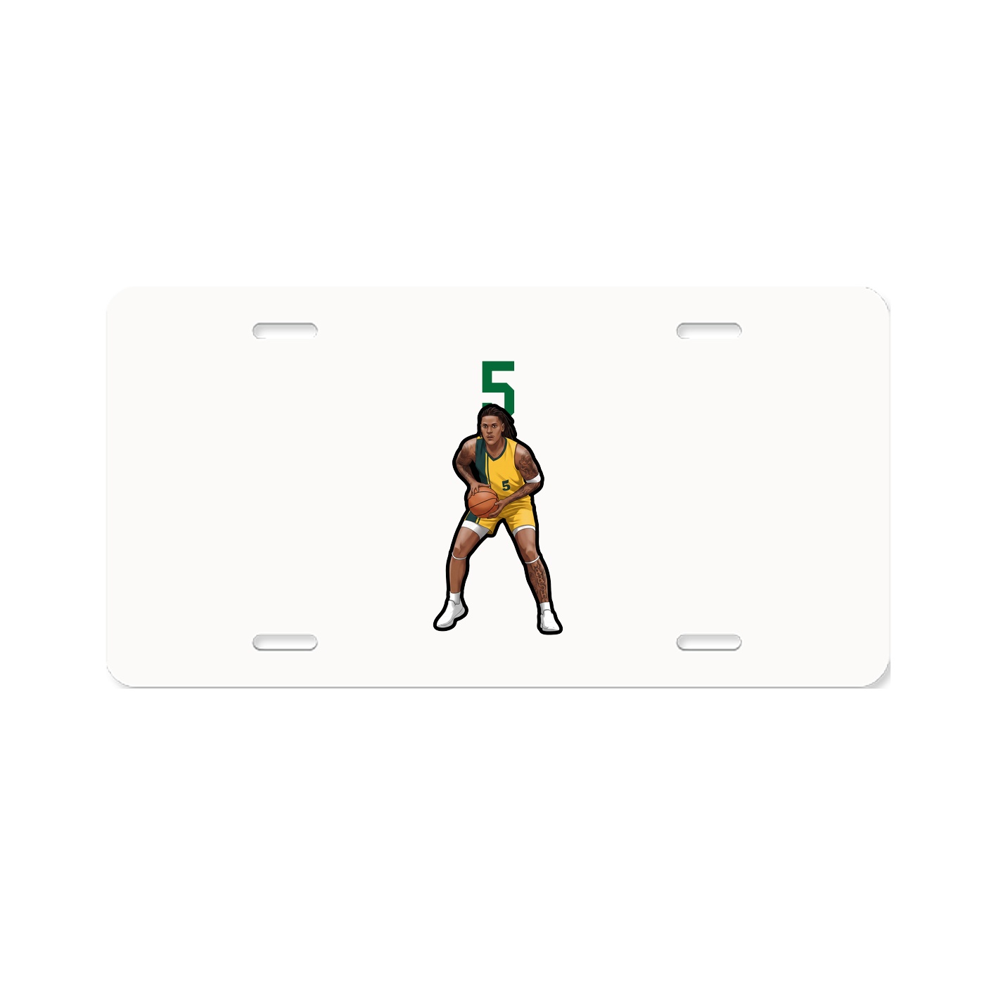 License Plate — Number Top in Classic