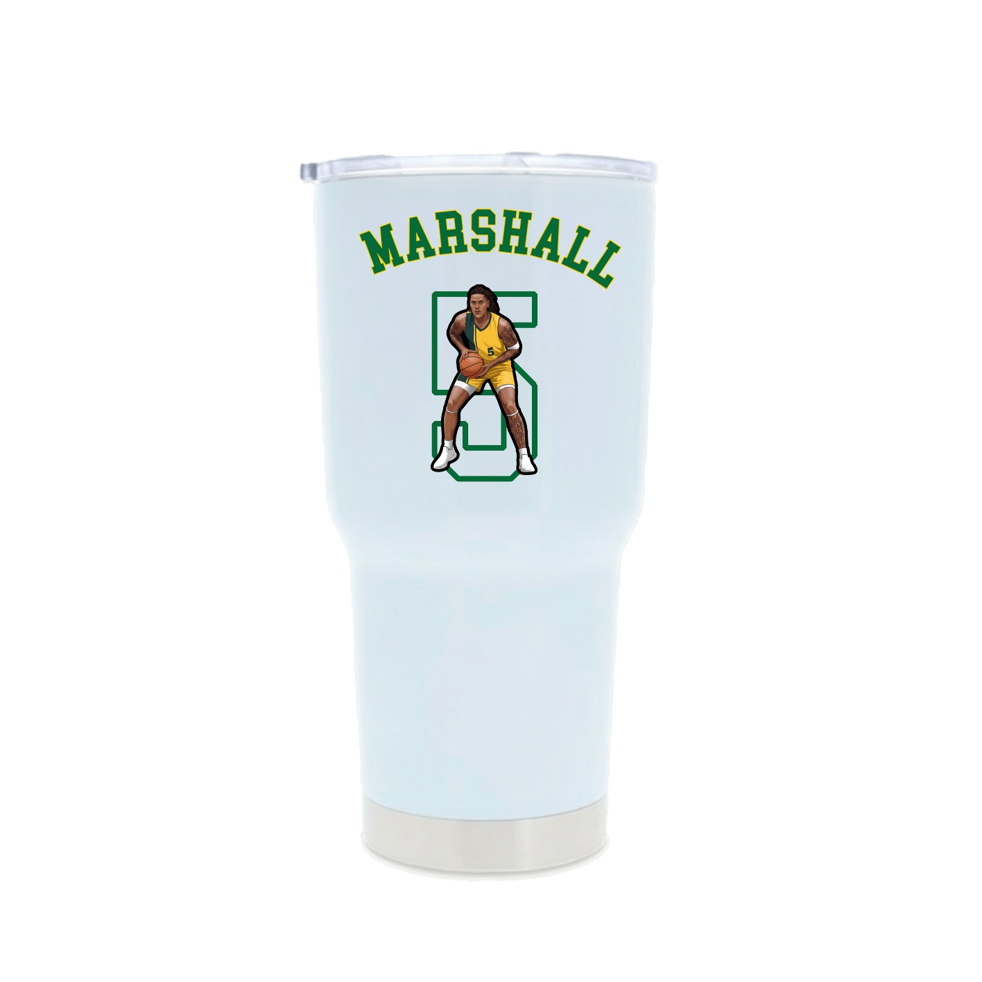 30oz Stainless Steel Tumbler — Shirsey Arch in White