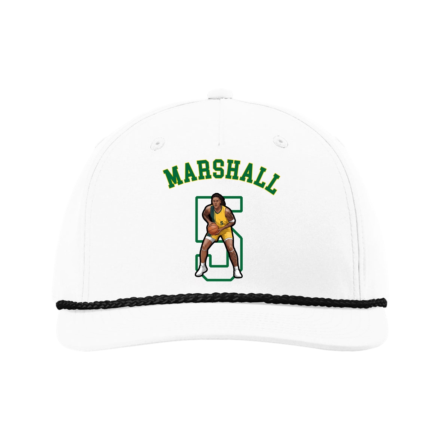 Five-Panel Classic Rope Cap — Shirsey Arch in White