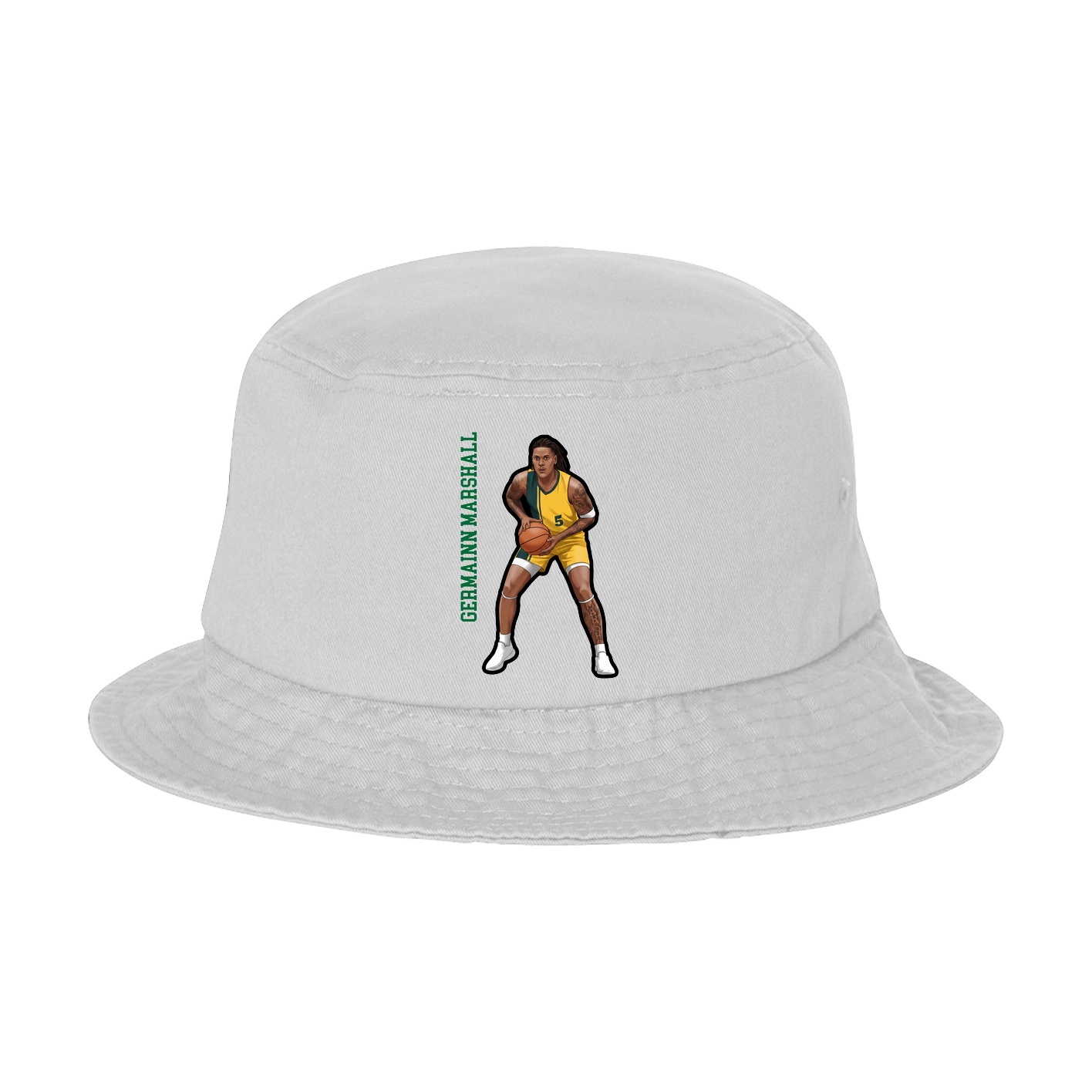 Bucket Cap — Name Vertical in White