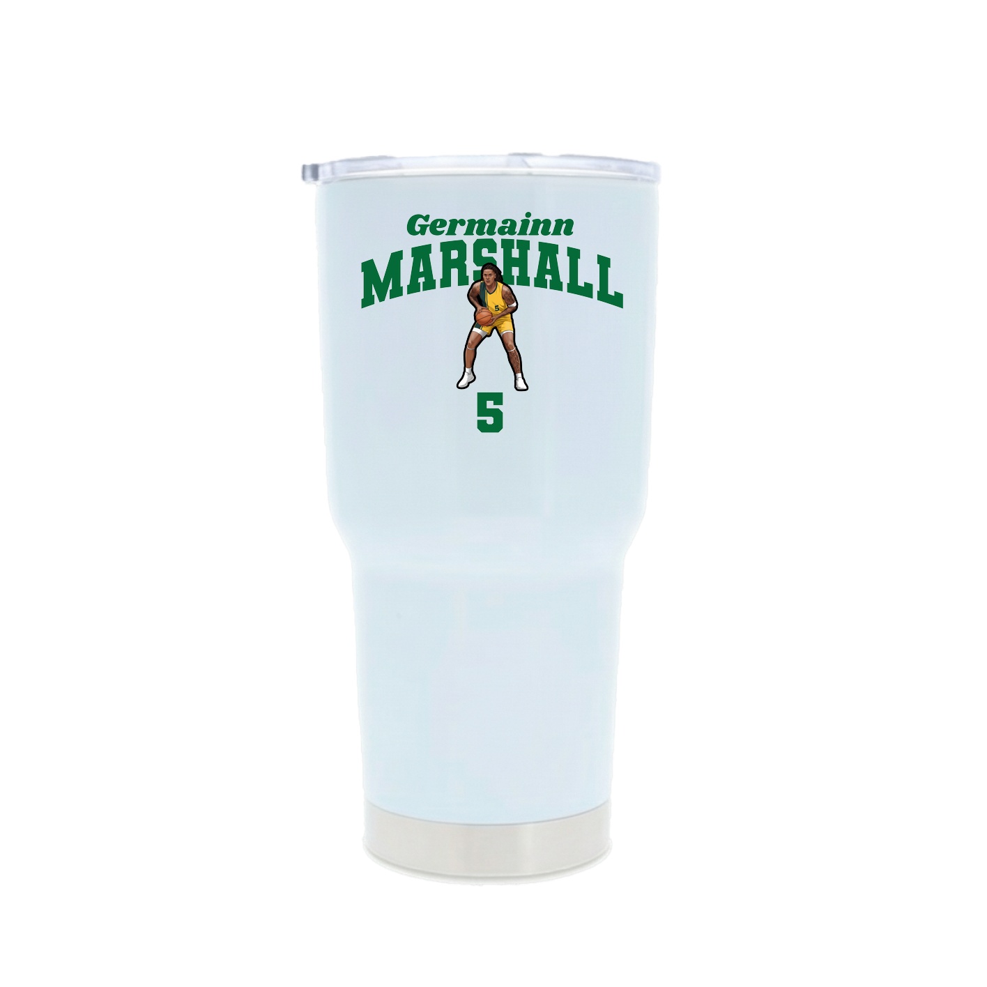 30oz Stainless Steel Tumbler — Signature Arch in White
