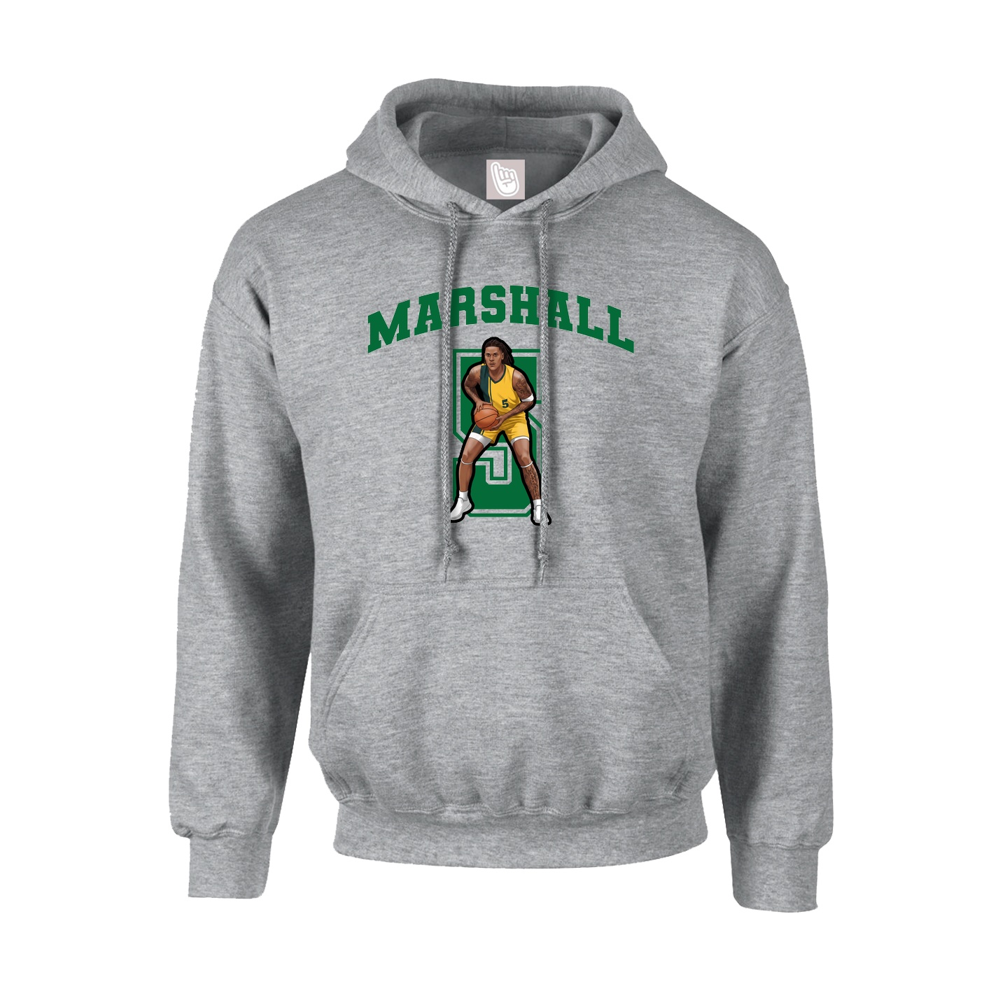 Hoodie — Number in Grey