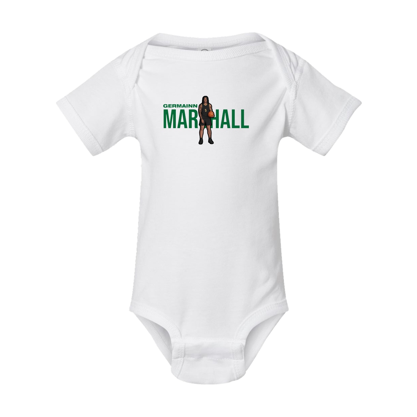 Baby Onesie — Player Name in White