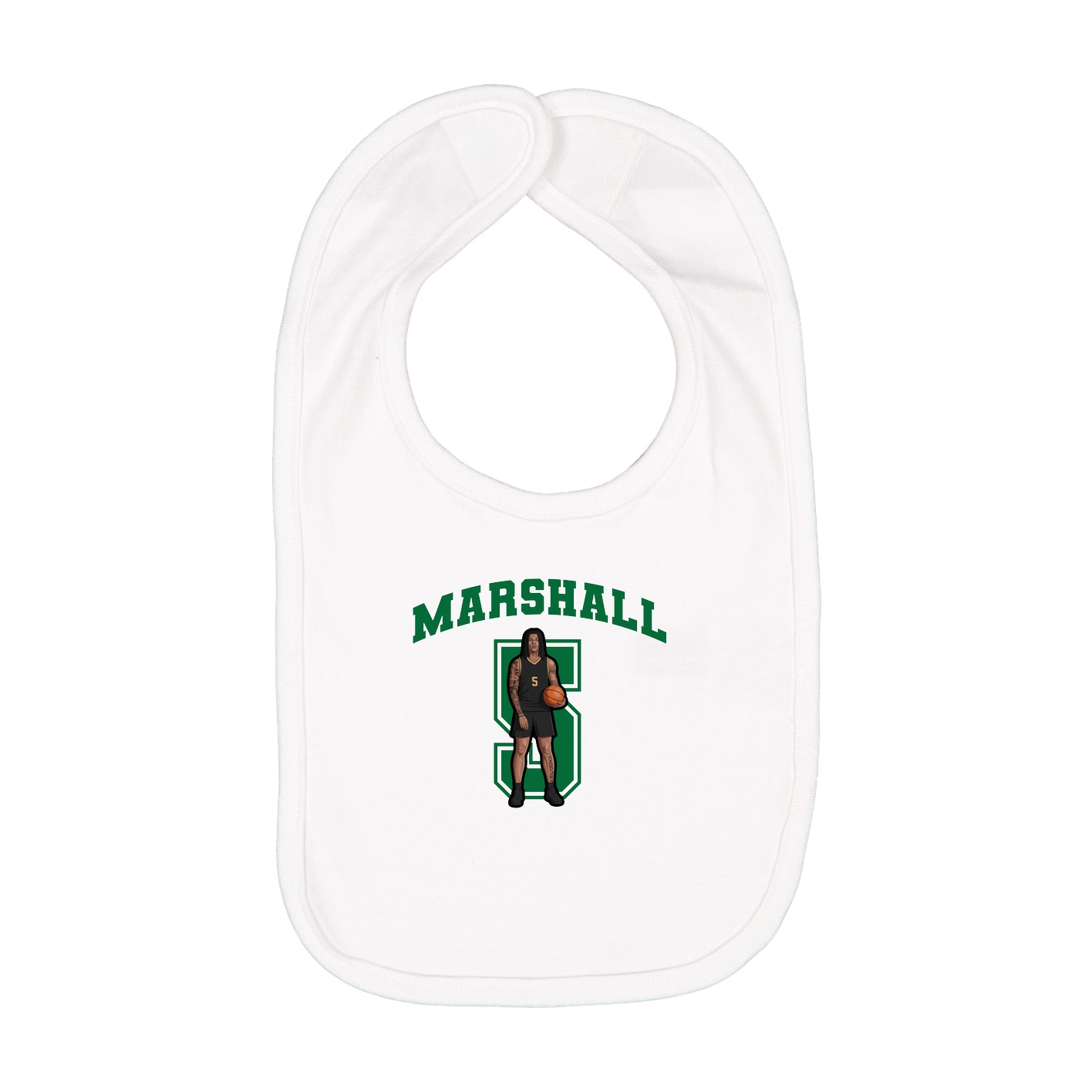 Infant Bib — Number in White