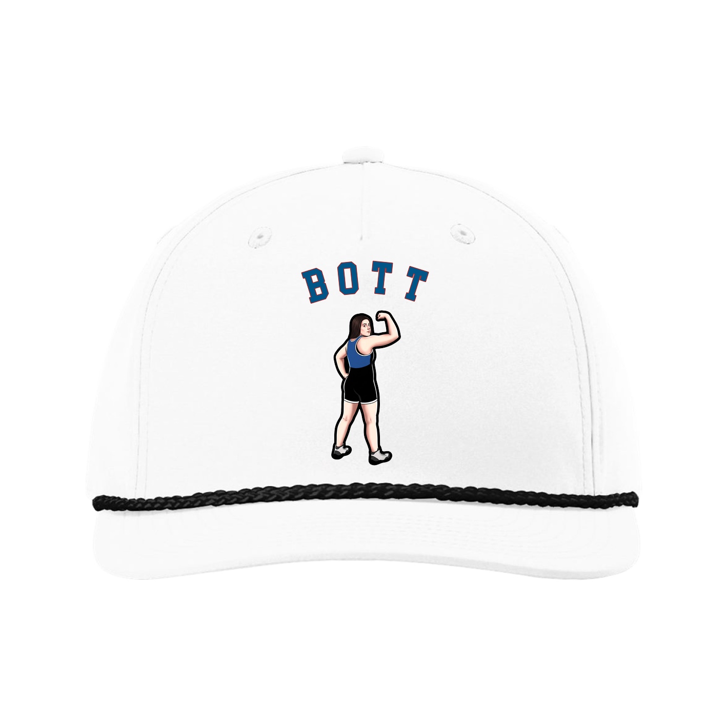 Five-Panel Classic Rope Cap — Shirsey Arch in White