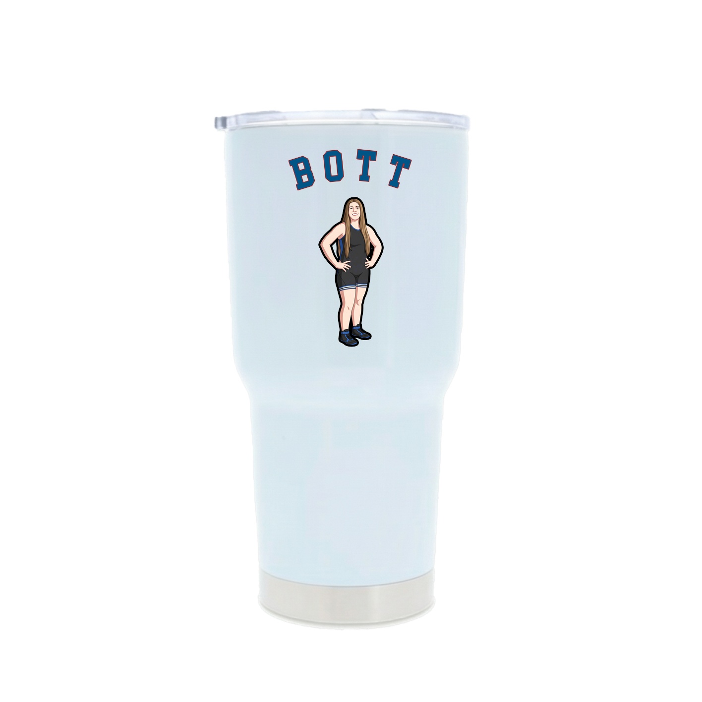 30oz Stainless Steel Tumbler — Shirsey Arch in White