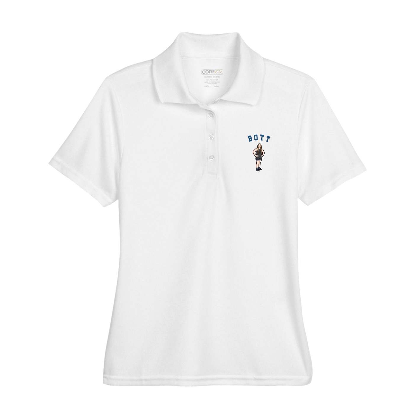 Womens Performance Polo — Shirsey Arch in White