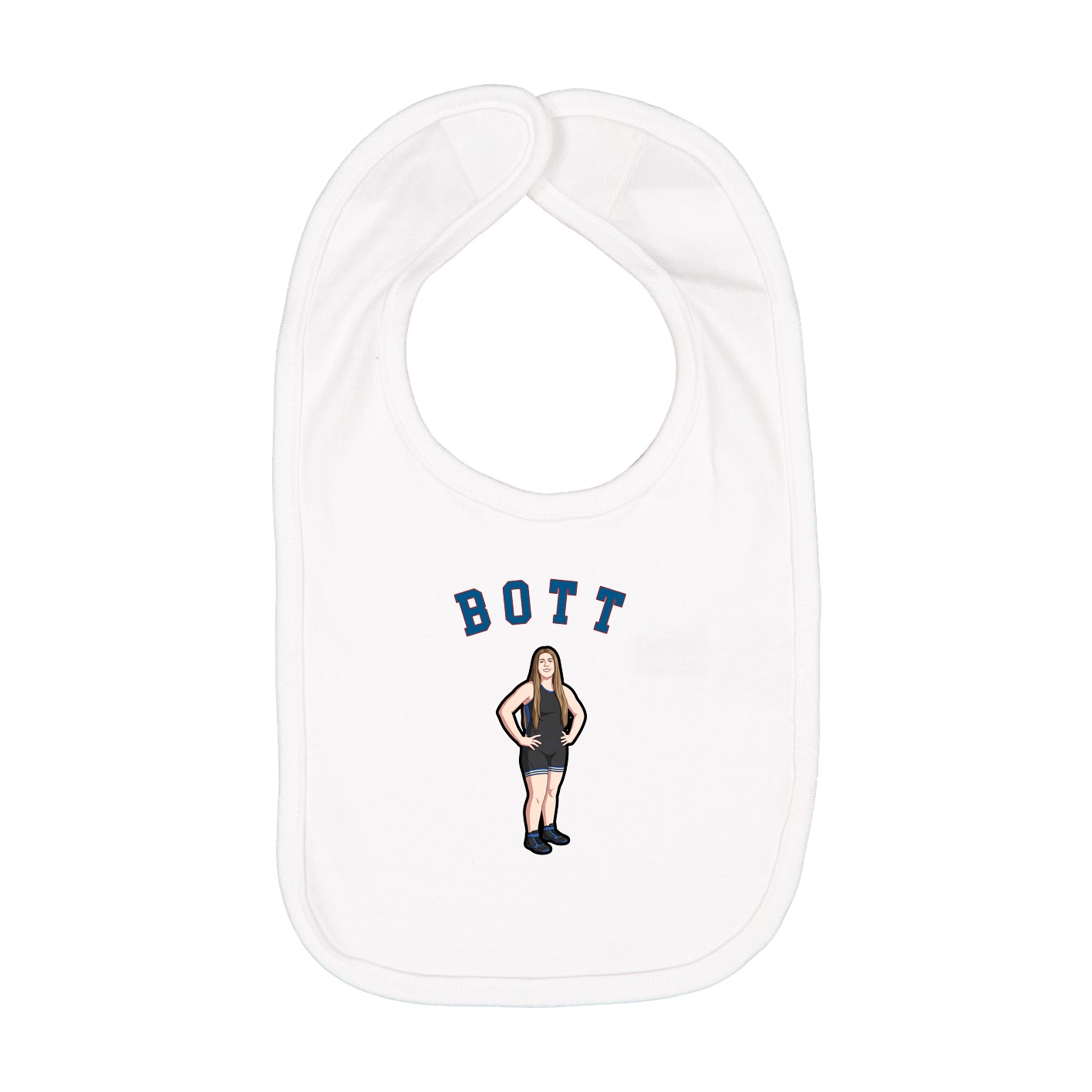 Infant Bib — Shirsey Arch in White