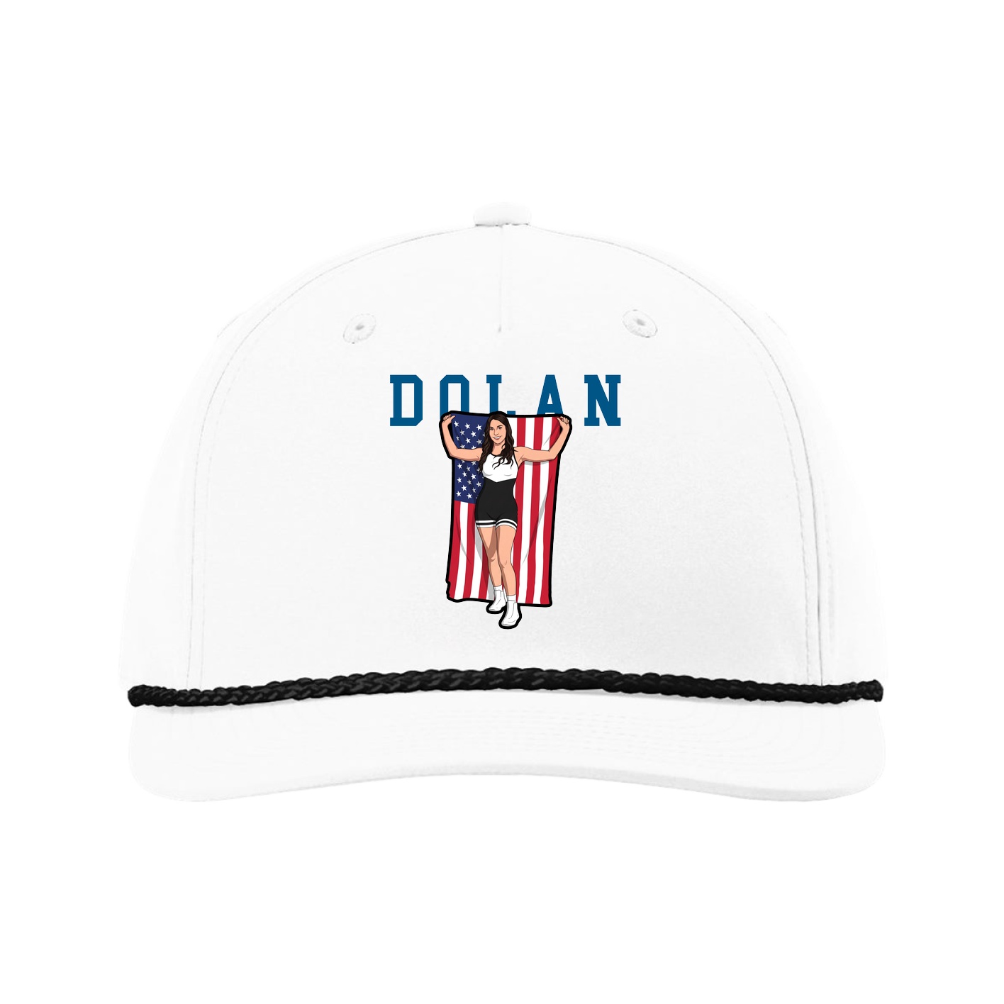 Five-Panel Classic Rope Cap — Shirsey in White