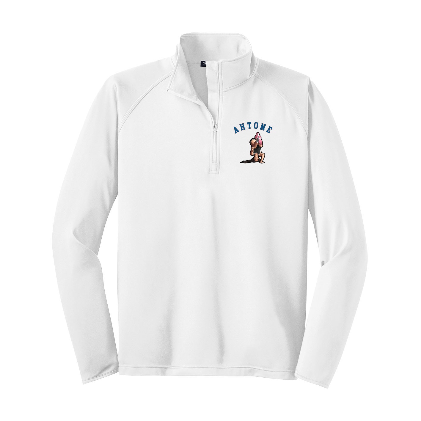 Q-Zip Pullover — Shirsey Arch in White