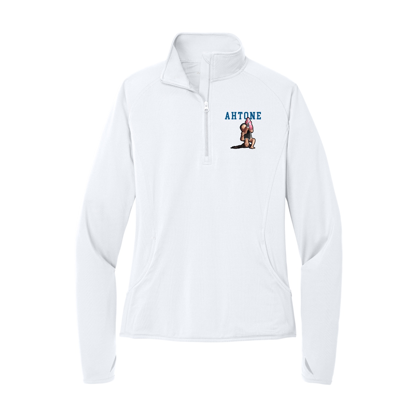 Women's Q-Zip Pullover — Shirsey in White