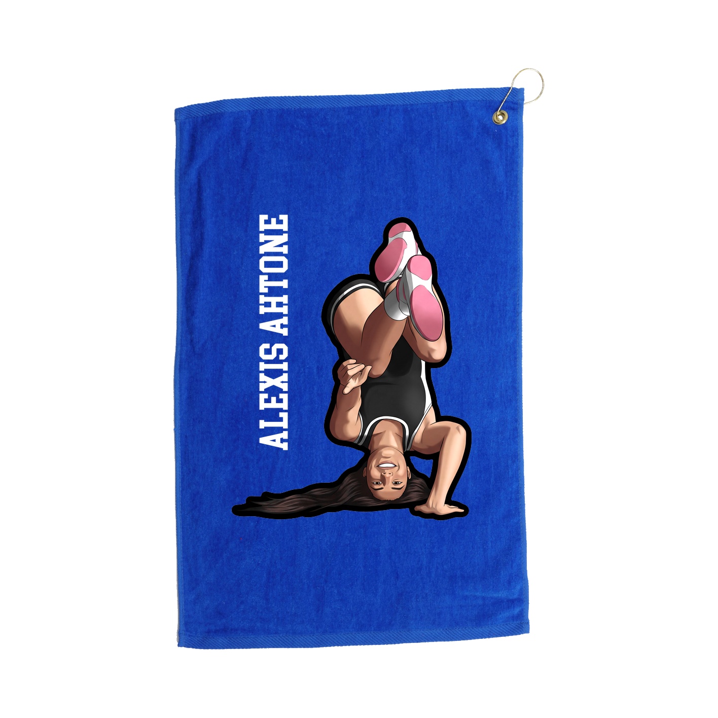 Golf Towel — Name Vertical in Royal