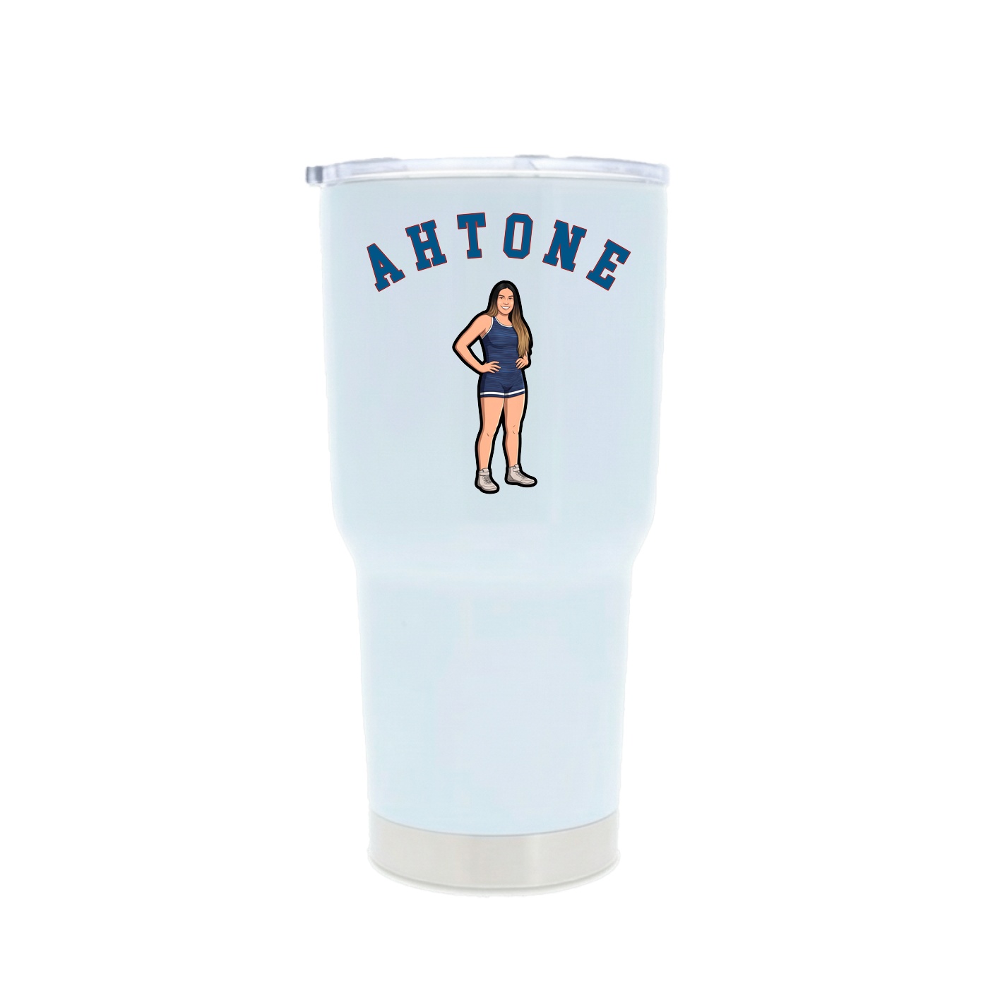 30oz Stainless Steel Tumbler — Shirsey Arch in White