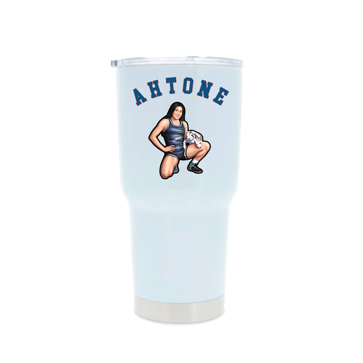 30oz Stainless Steel Tumbler — Shirsey Arch in White