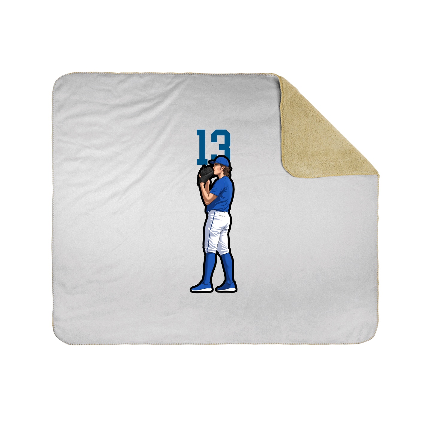 Throw Blanket — Number Top in White