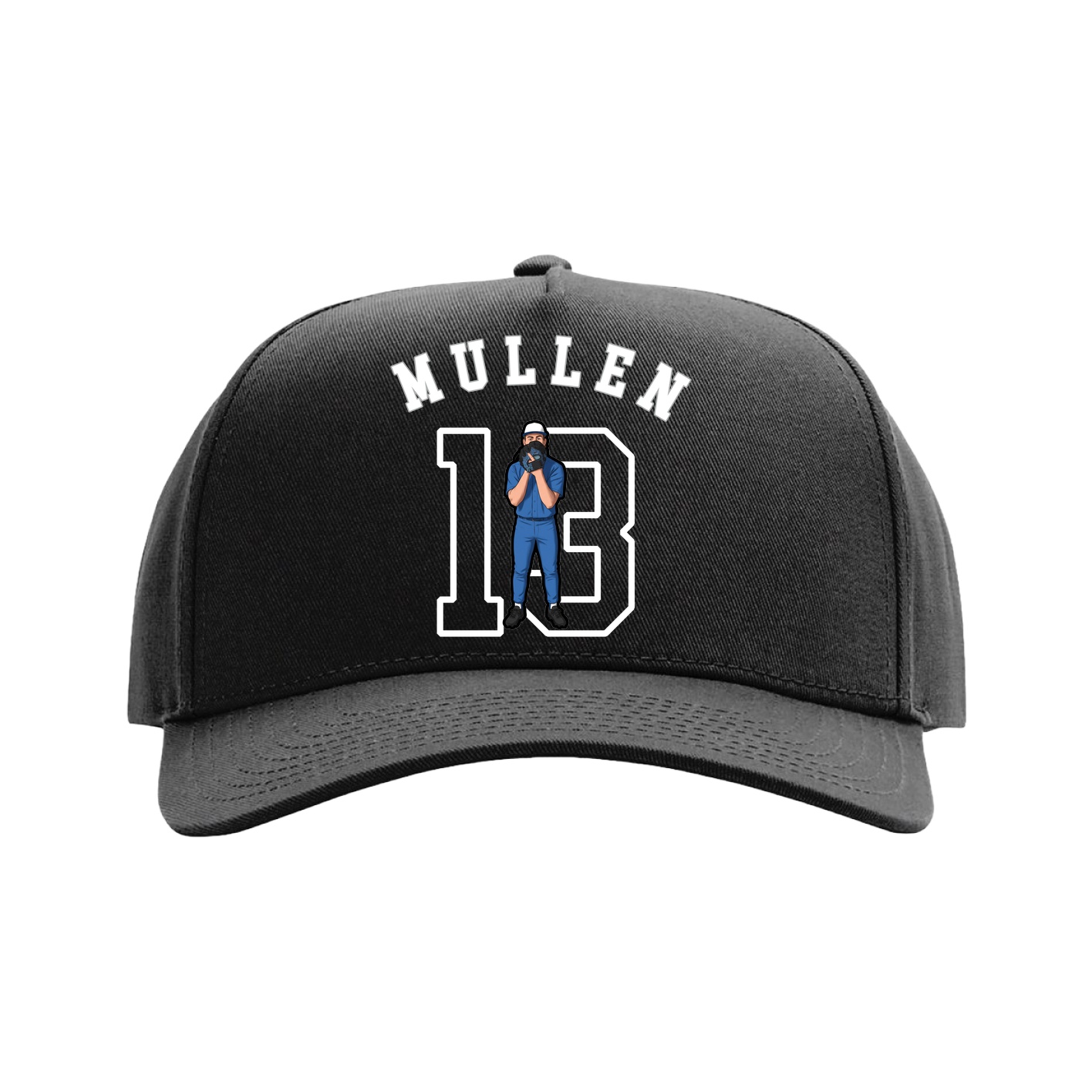 Full Fabric Five-Panel Champ Cap — Shirsey Arch in Black