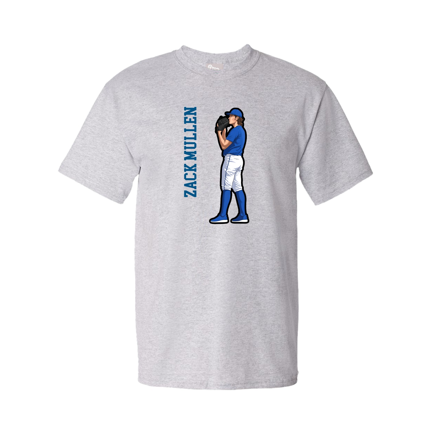 Tee — Name Vertical in Grey