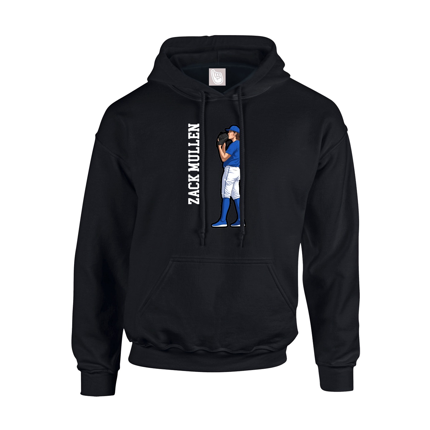Youth Hoodie — Name Vertical in Black