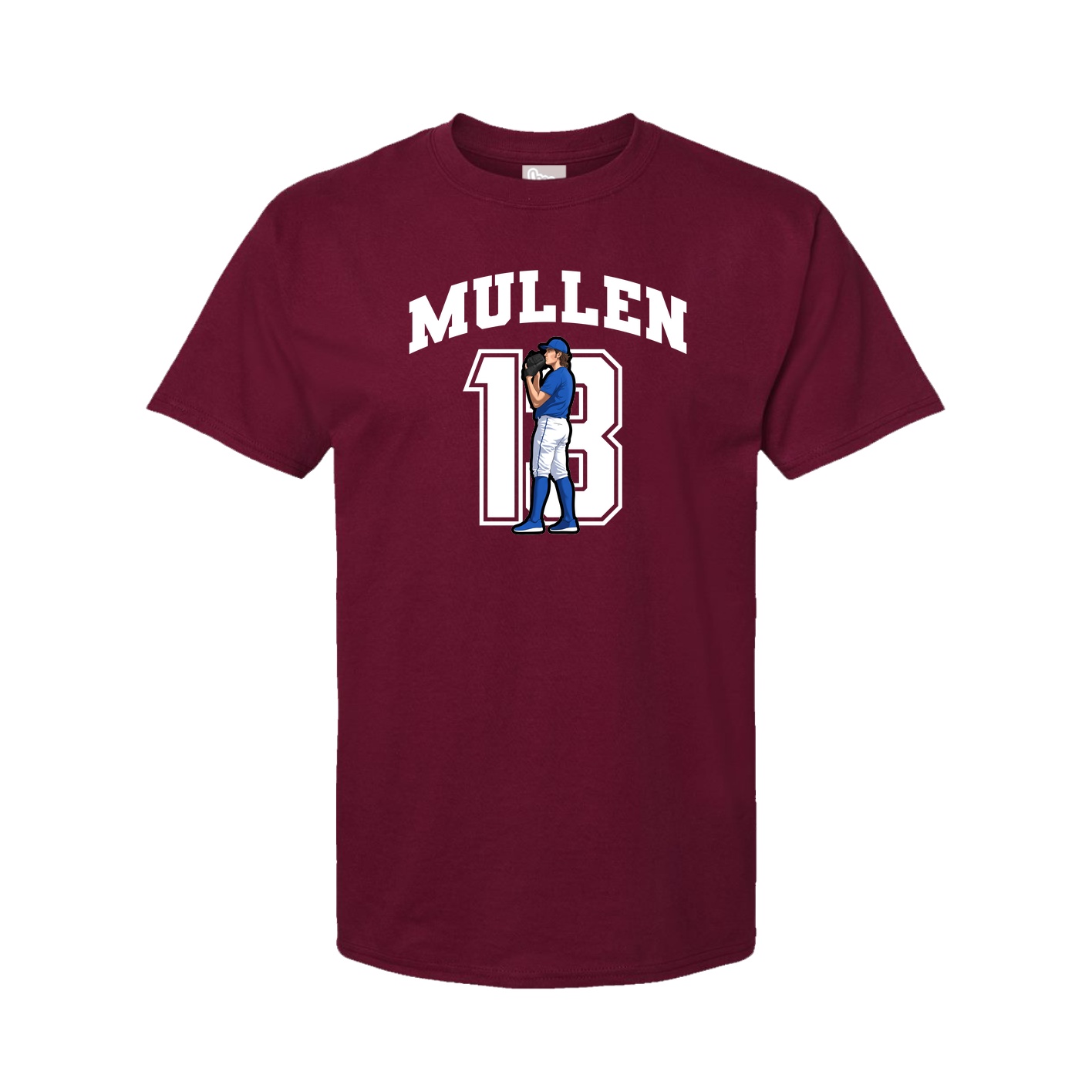 Youth Tee — Number in Cardinal
