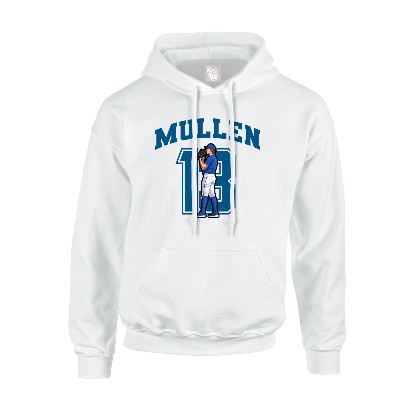 Youth Hoodie — Number in White