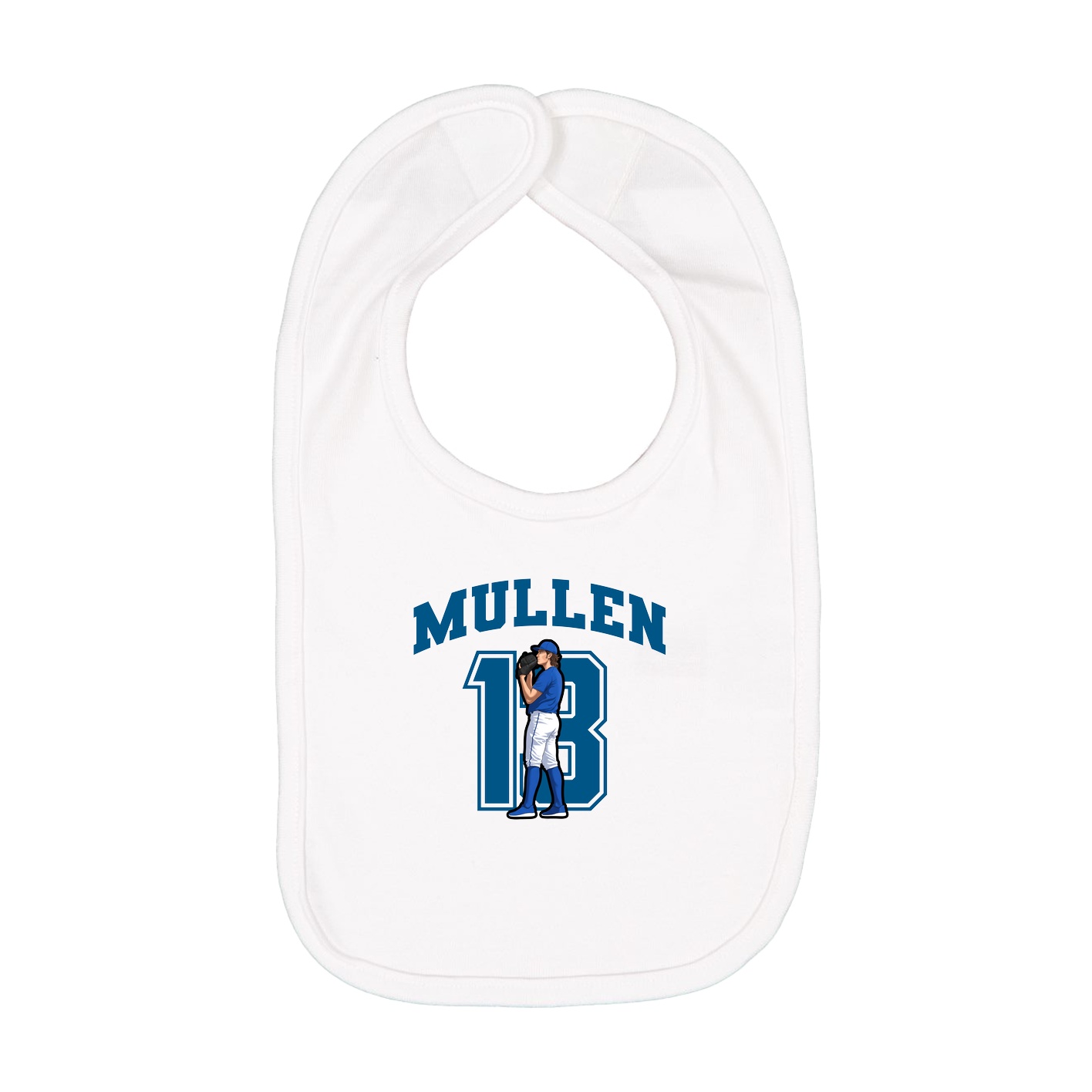 Infant Bib — Number in White