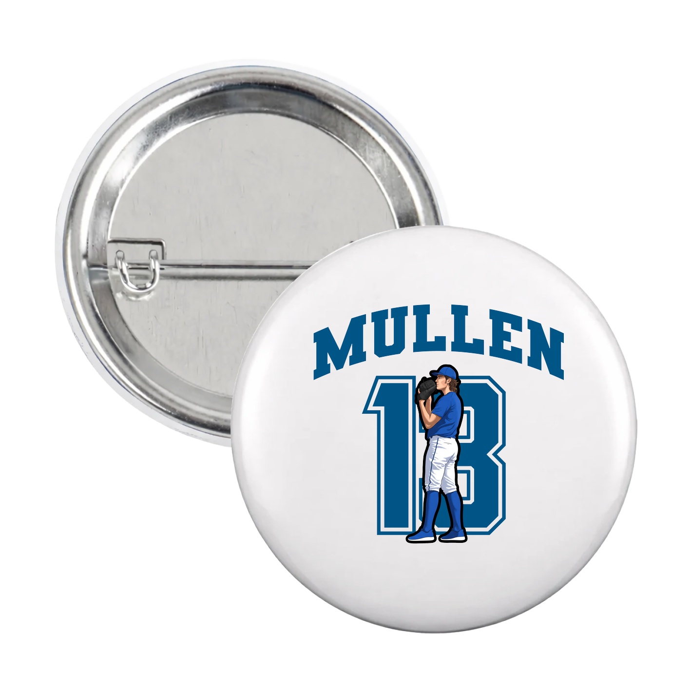 Game Day Button — Number in White