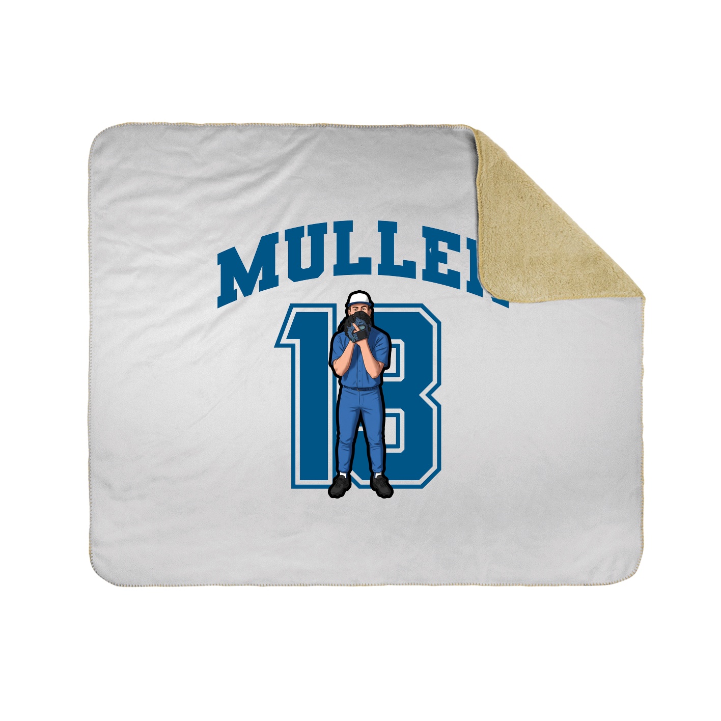 Throw Blanket — Number in White