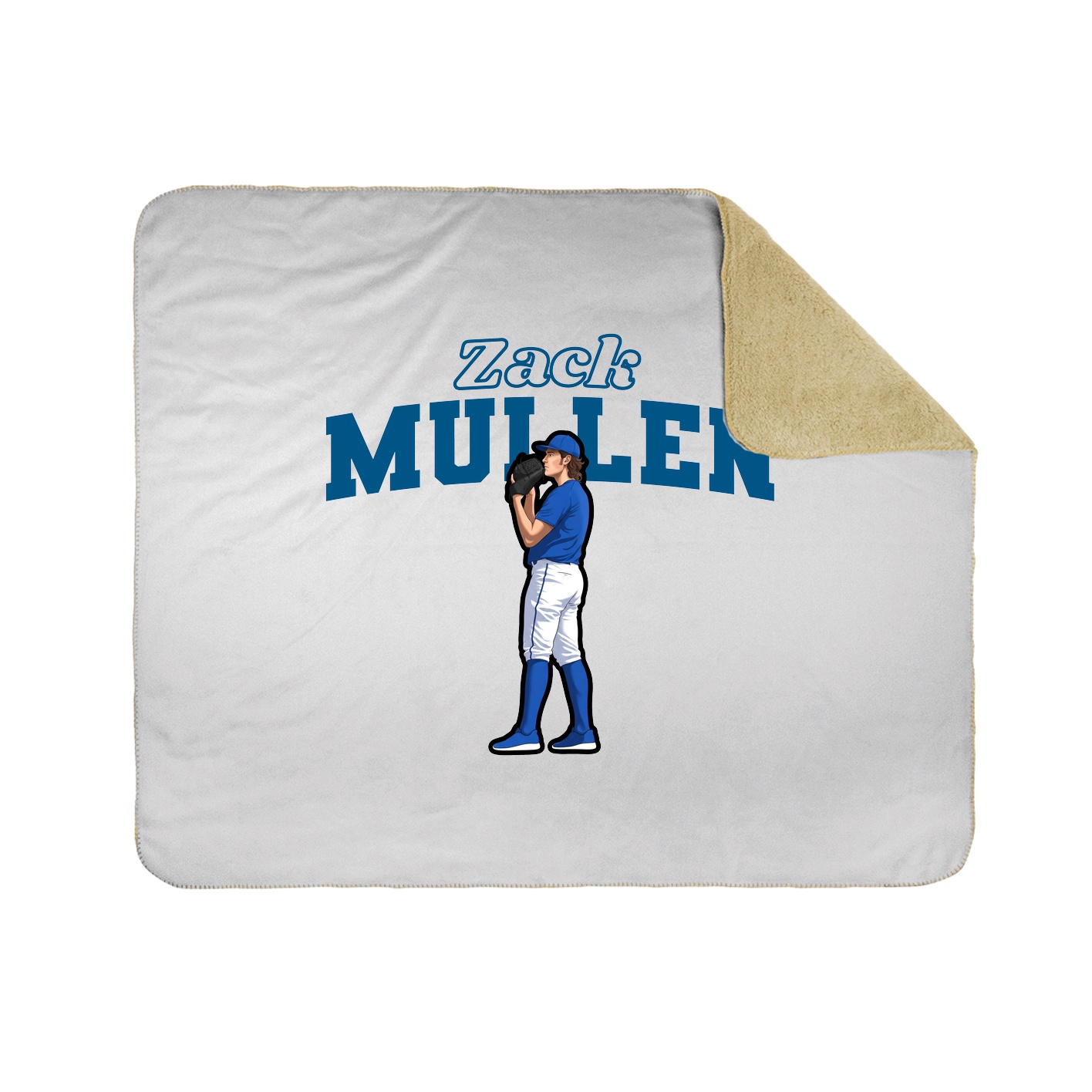 Throw Blanket — Name Arch in White