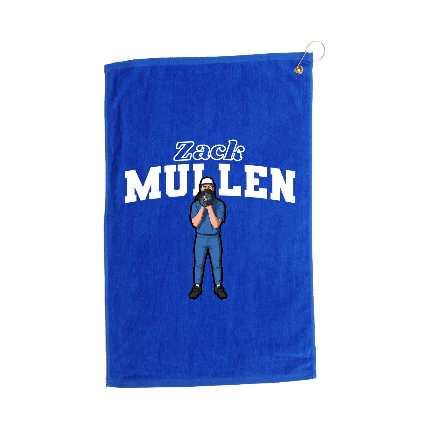 Golf Towel — Name Arch in Royal