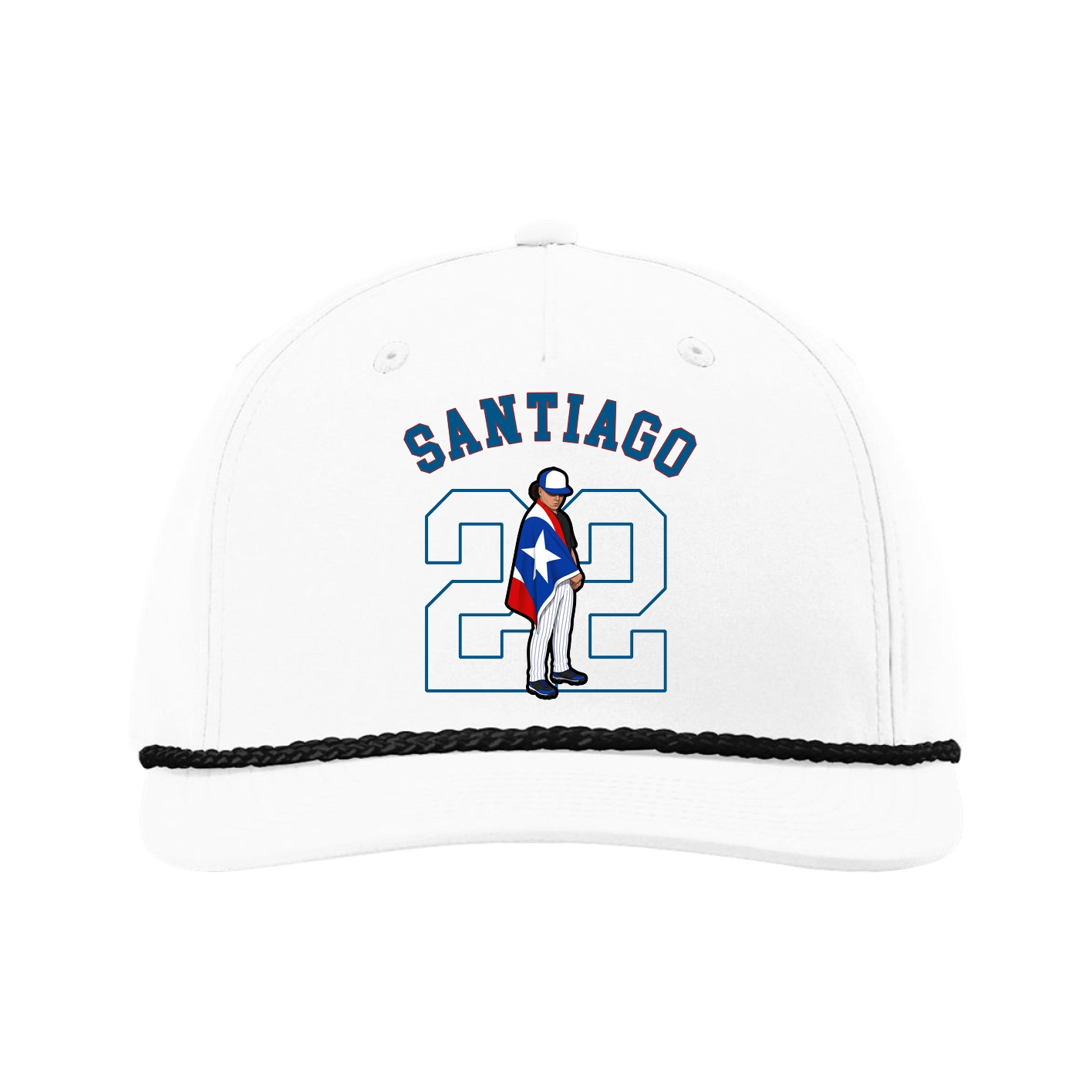 Five-Panel Classic Rope Cap — Shirsey Arch in White