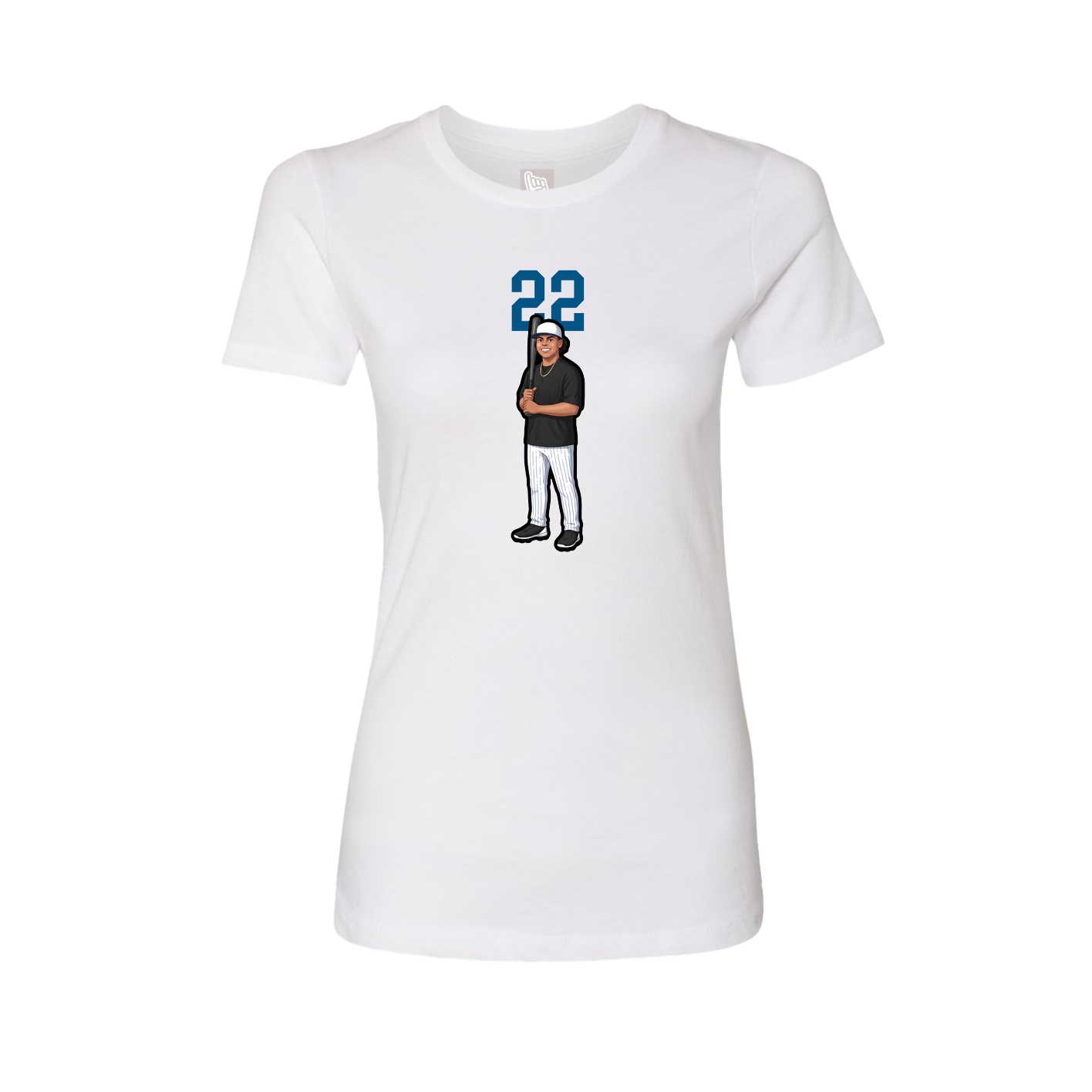 Fitted Women's Tee — Number Top in White