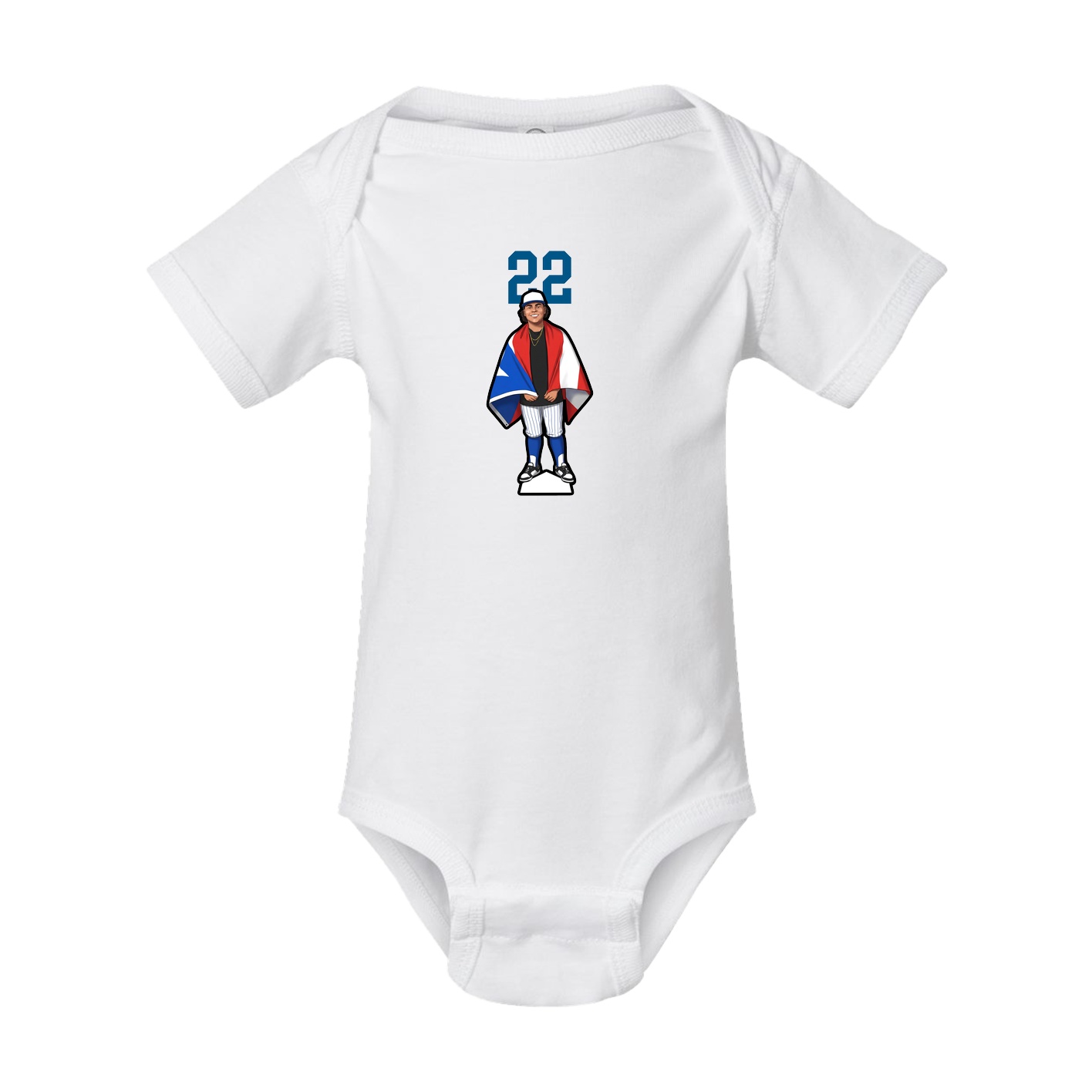 Baby Onesie — Number Top in White
