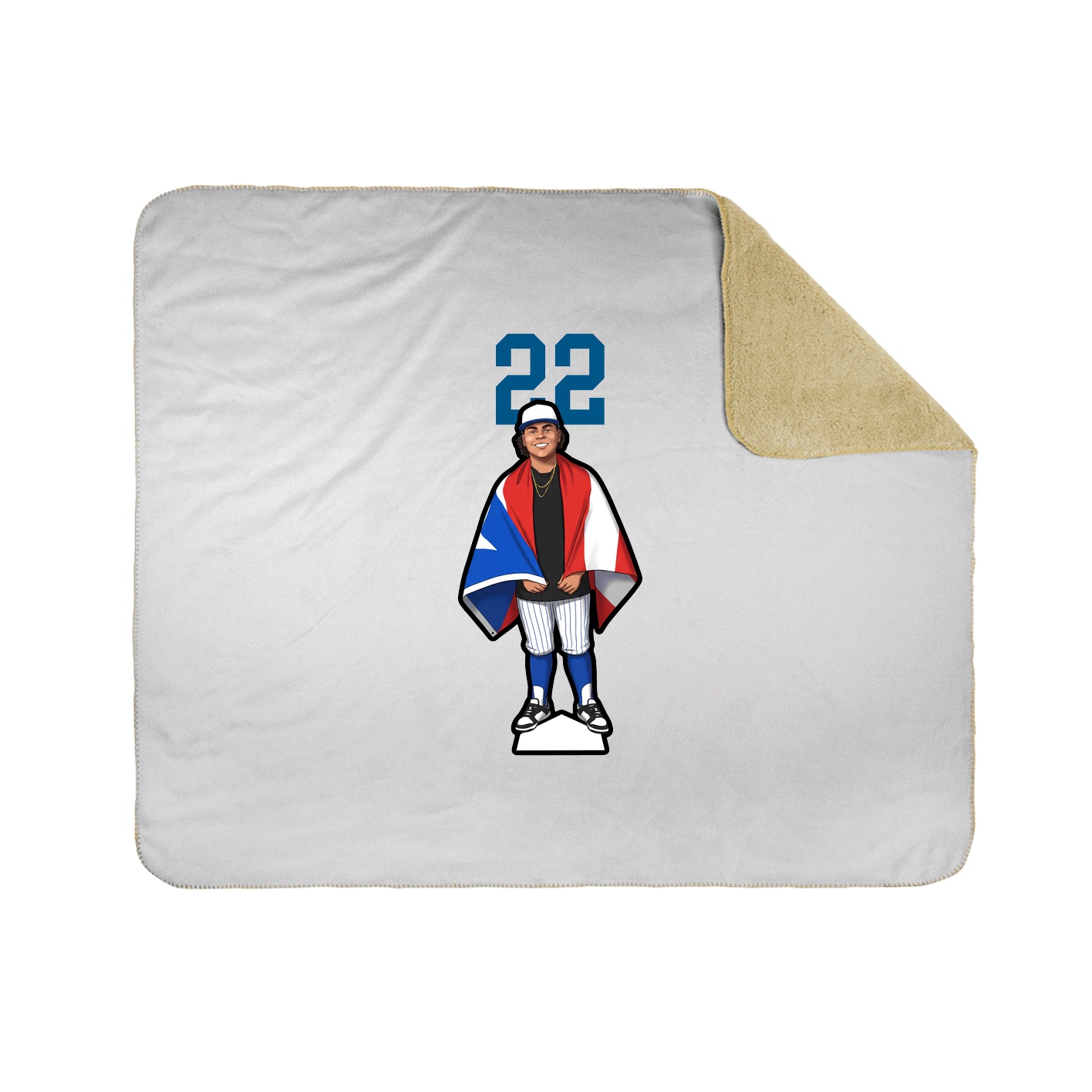 Throw Blanket — Number Top in White