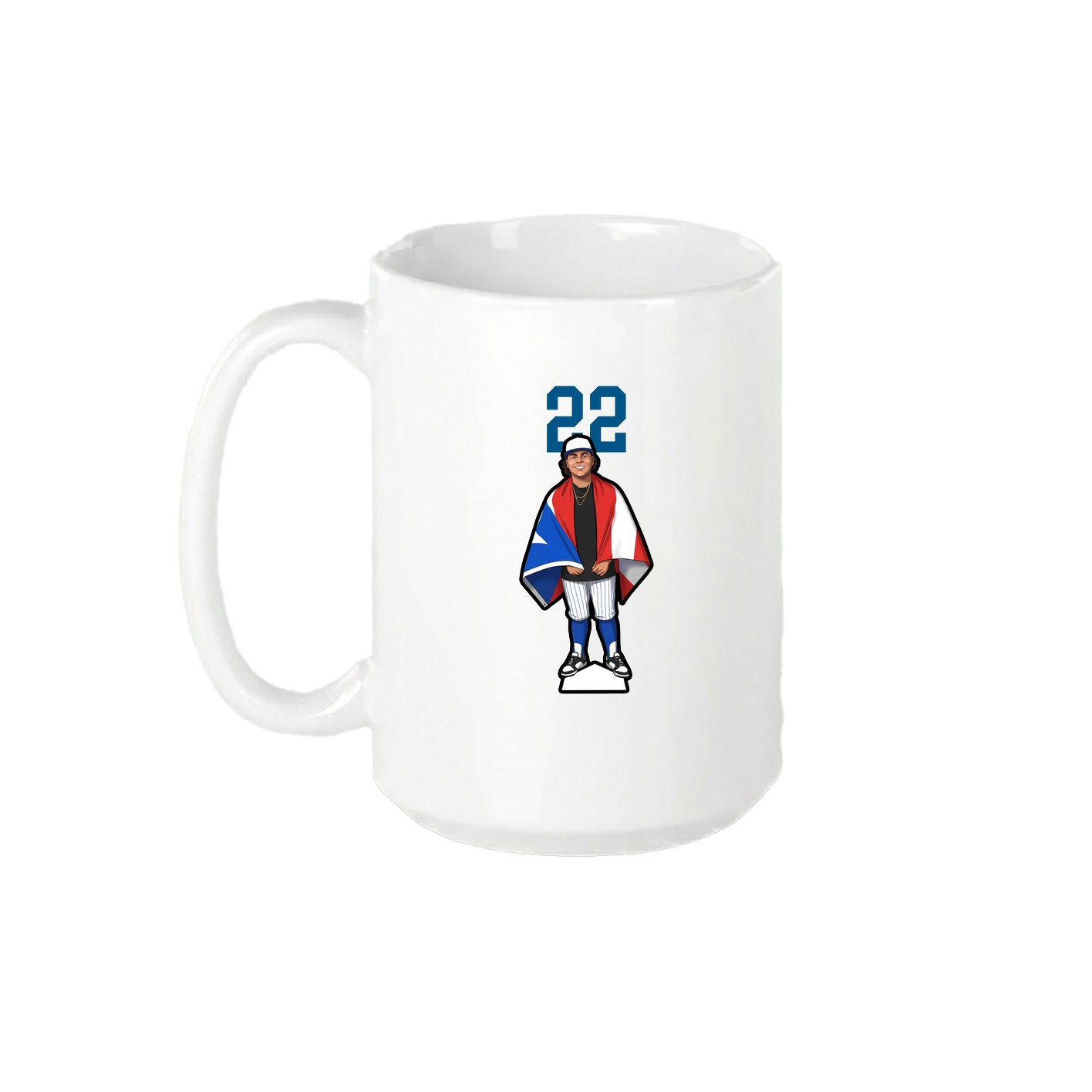15oz Coffee Mug — Number Top in White