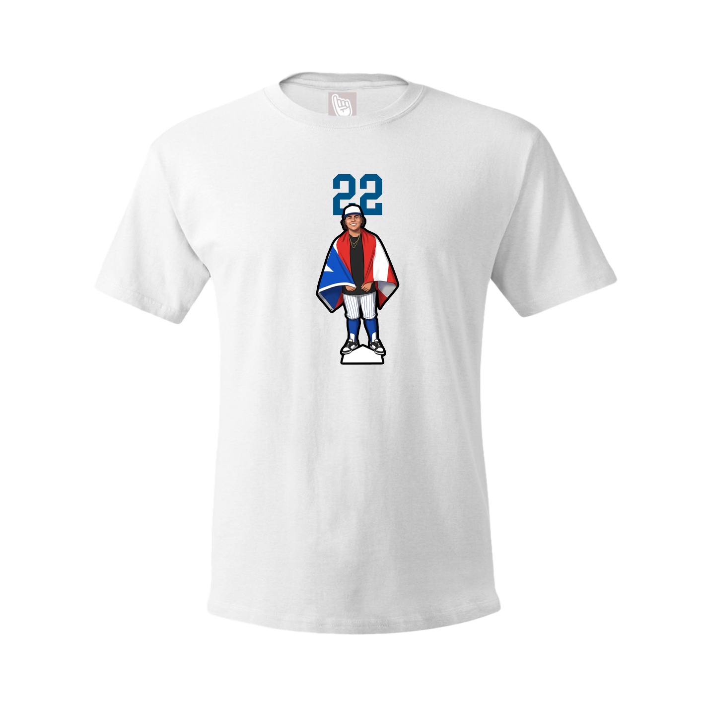 Youth Tee — Number Top in White
