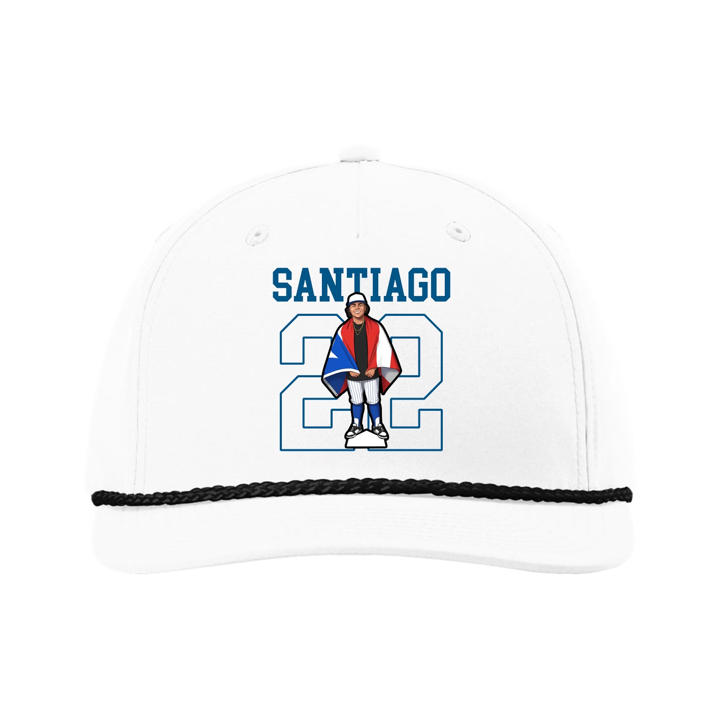 Five-Panel Classic Rope Cap — Shirsey in White