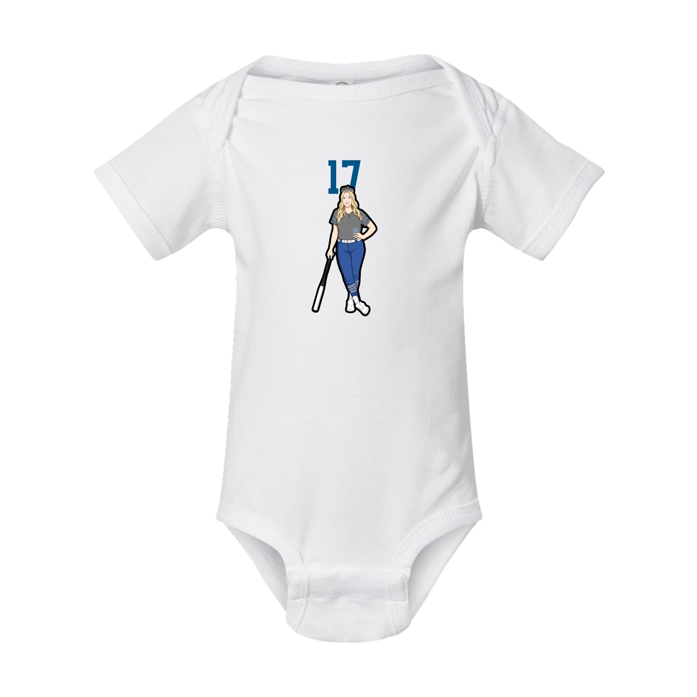 Baby Onesie — Number Top in White