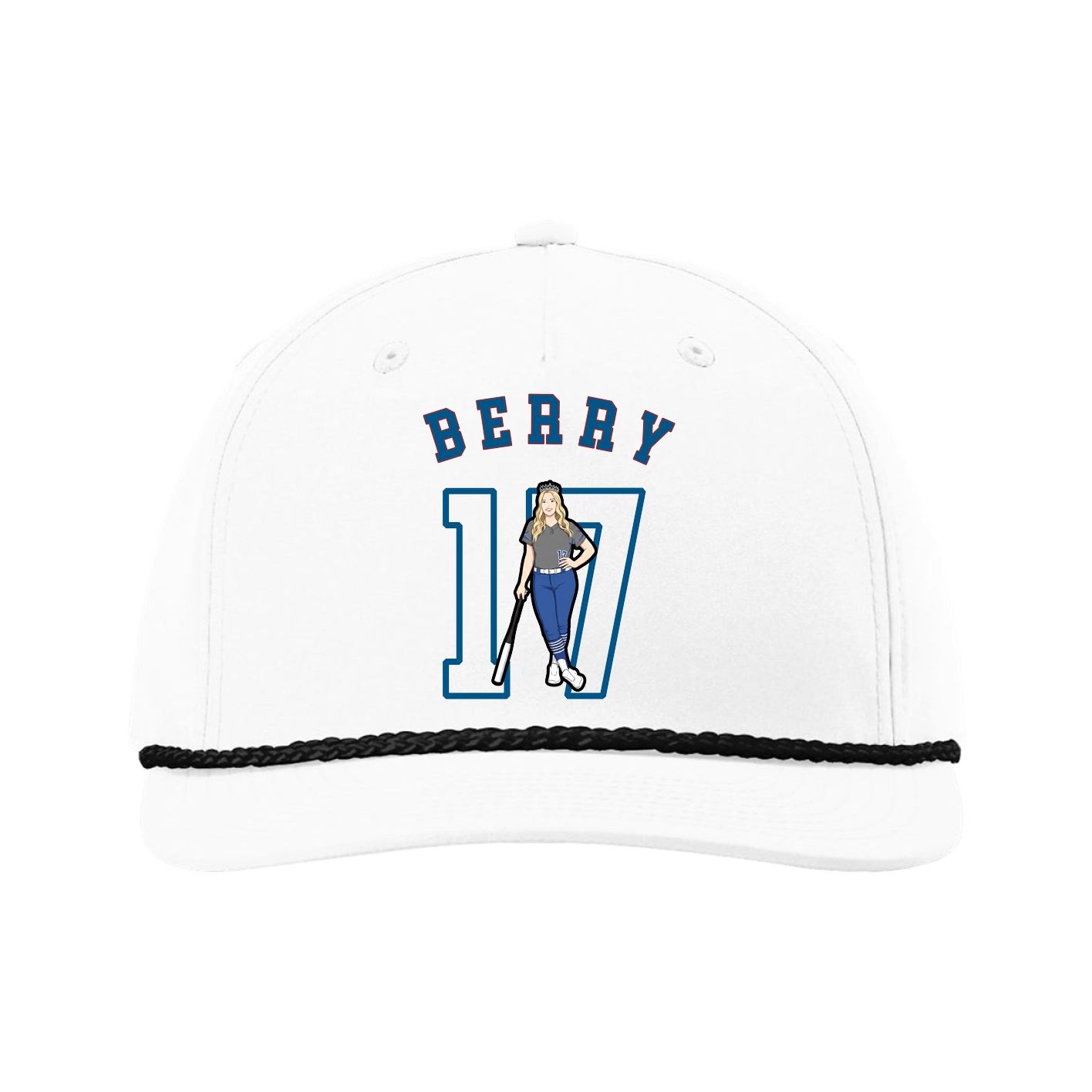 Five-Panel Classic Rope Cap — Shirsey Arch in White