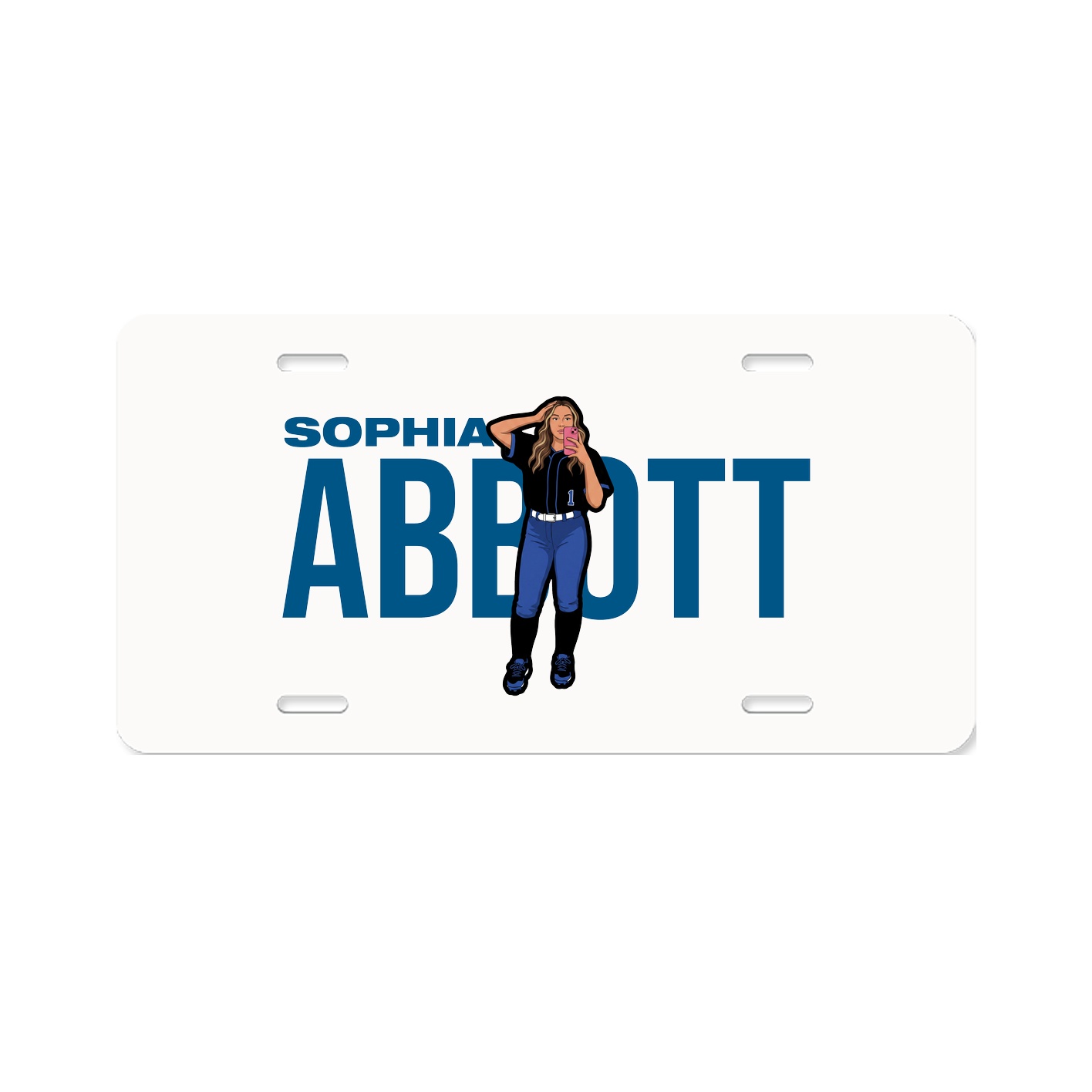 License Plate — Player Name in Classic