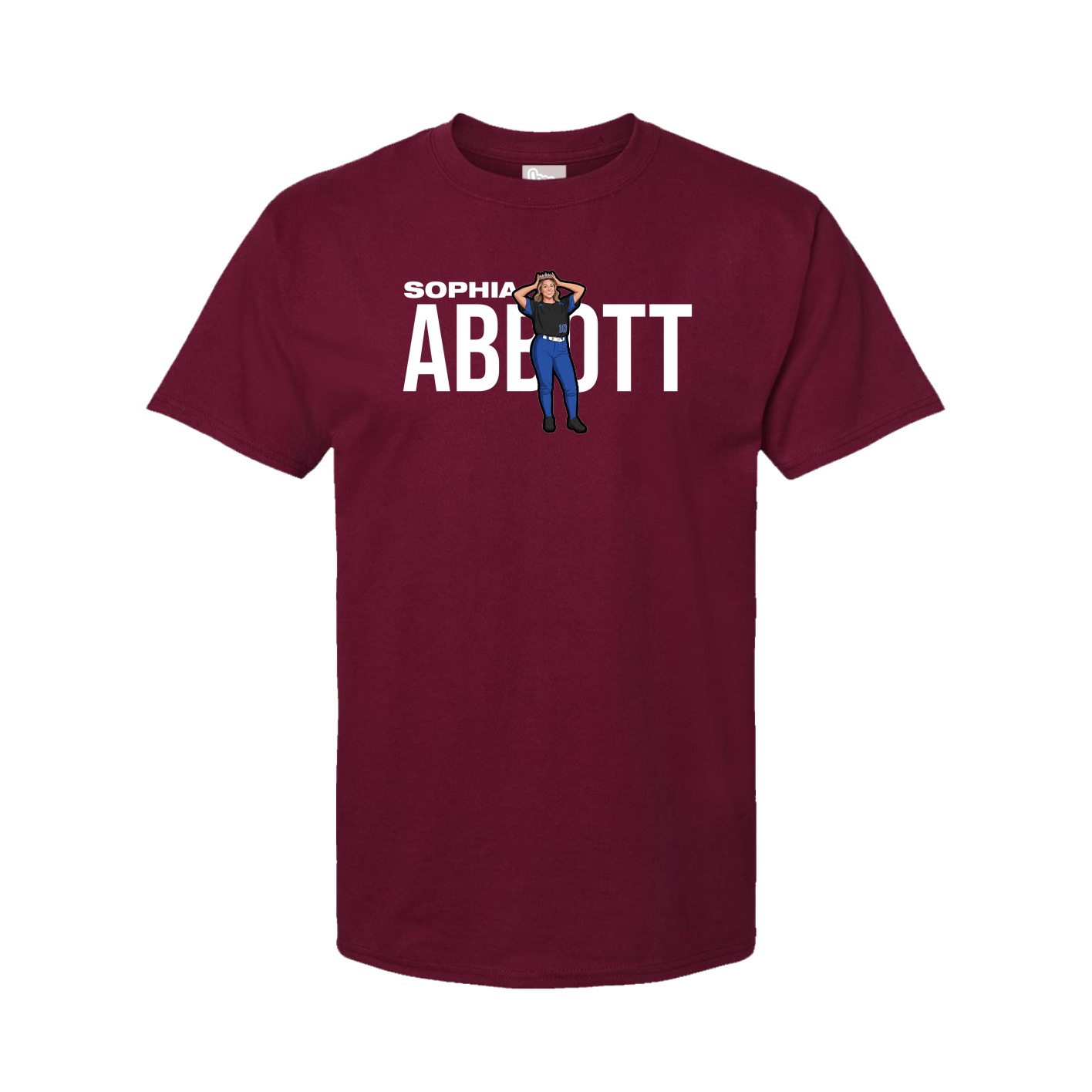 Youth Tee — Player Name in Cardinal