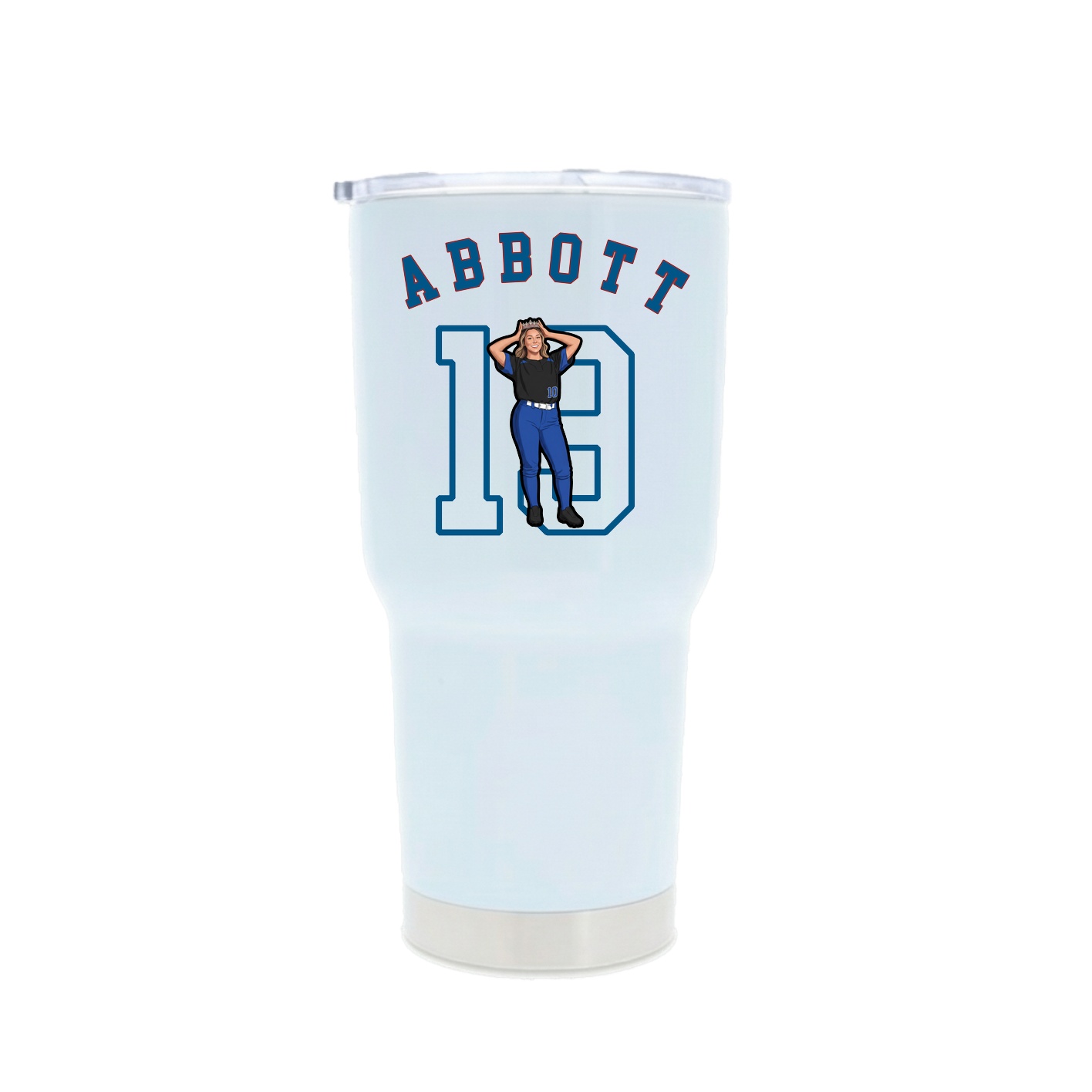 30oz Stainless Steel Tumbler — Shirsey Arch in White