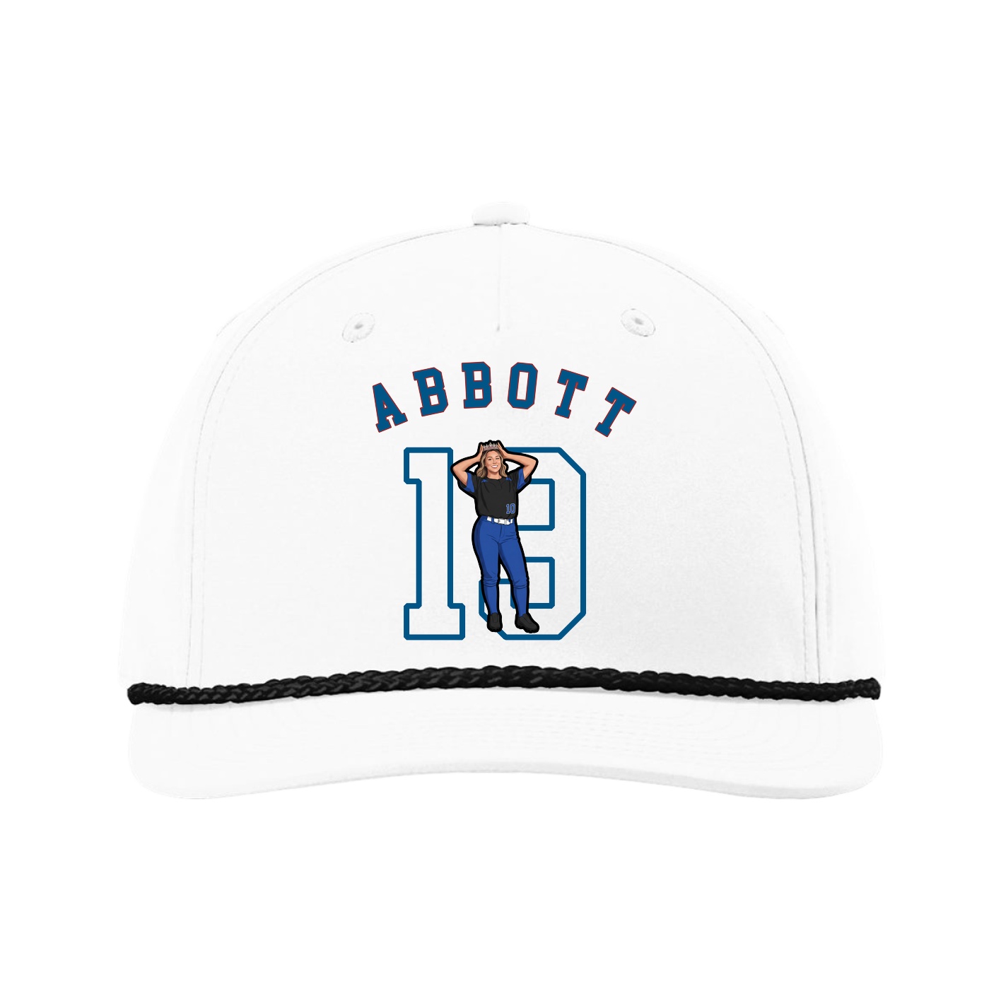Five-Panel Classic Rope Cap — Shirsey Arch in White