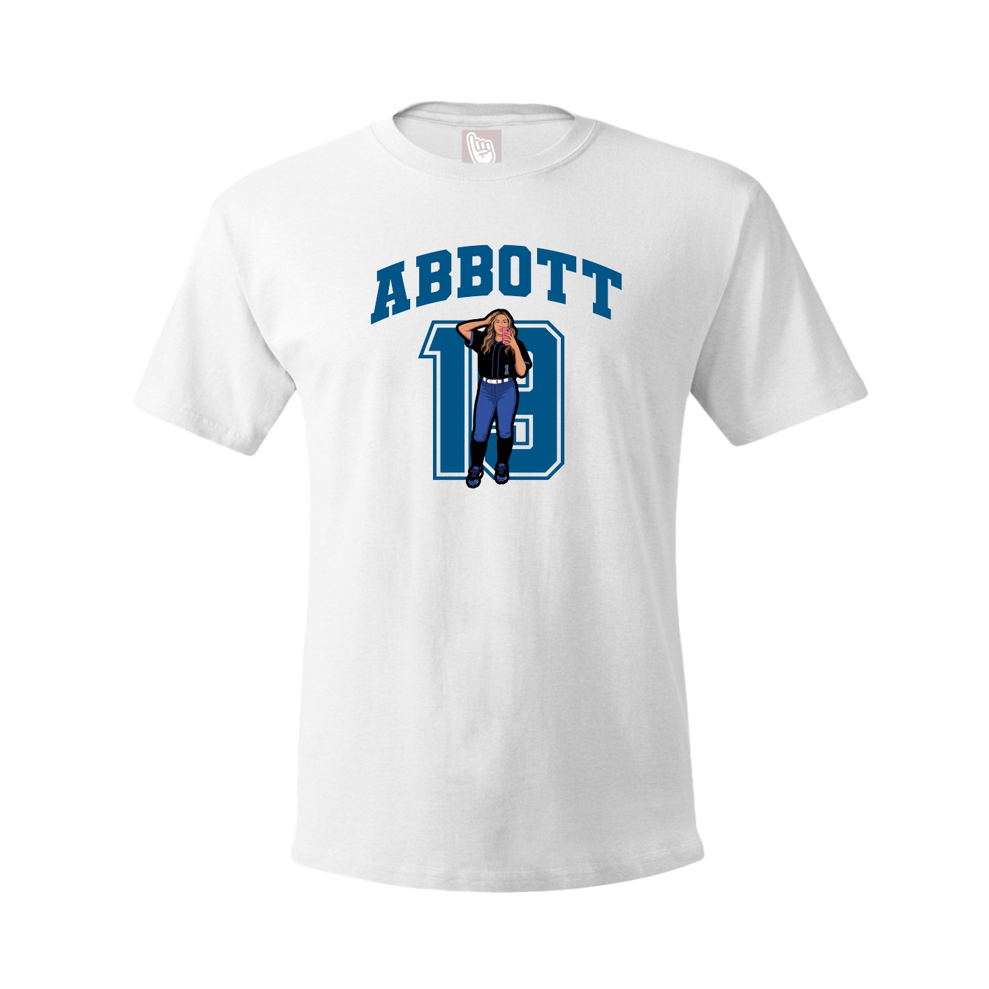 Youth Tee — Number in White