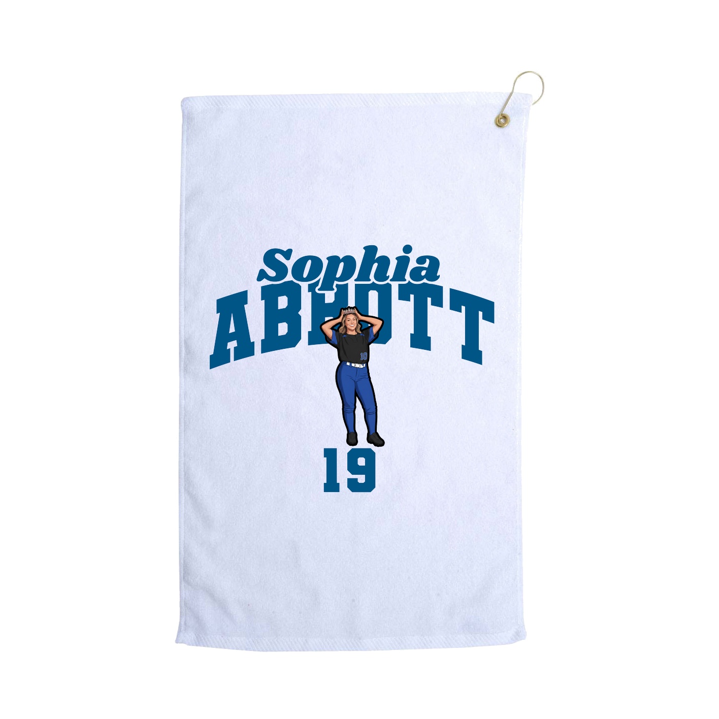 Golf Towel — Signature Arch in White