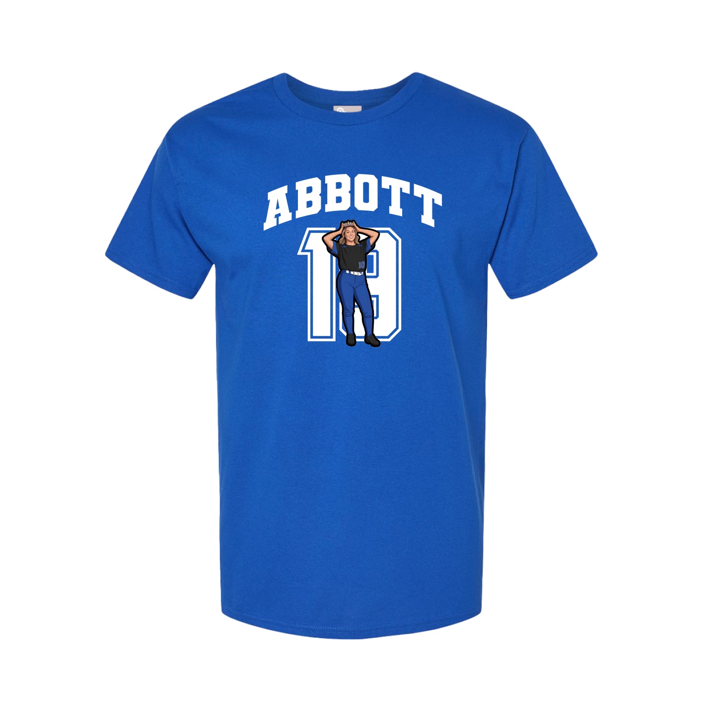 Youth Tee — Number in Royal