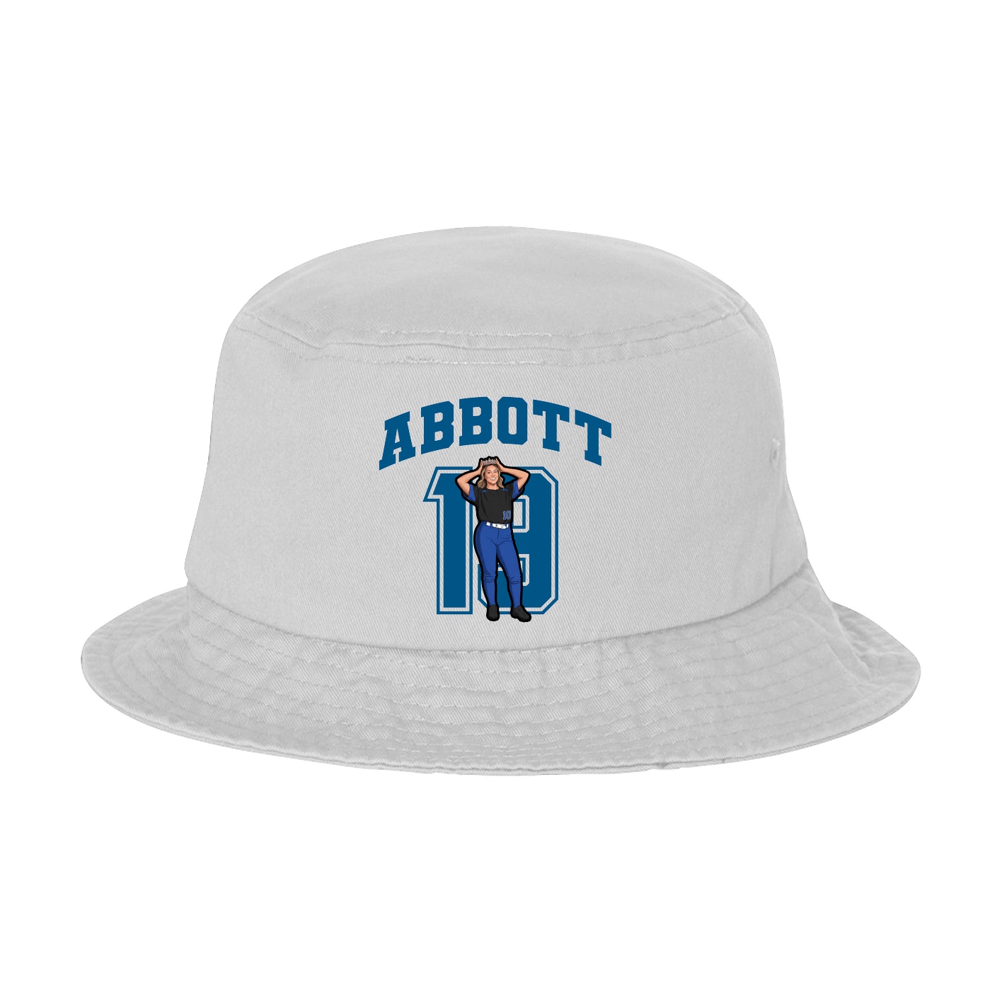 Bucket Cap — Number in White